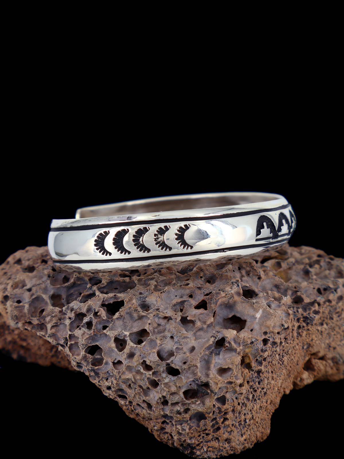 Native American Sterling Silver Overlay Bracelet