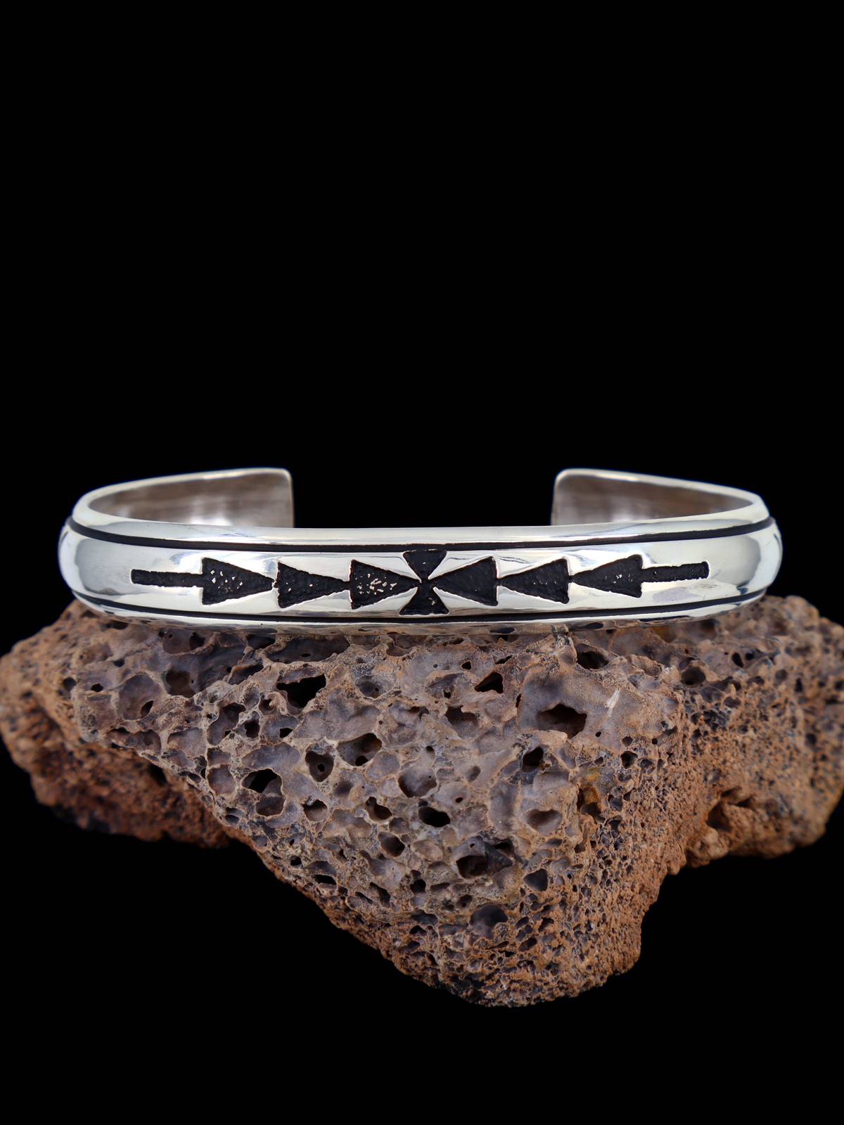 Native American Sterling Silver Overlay Bracelet