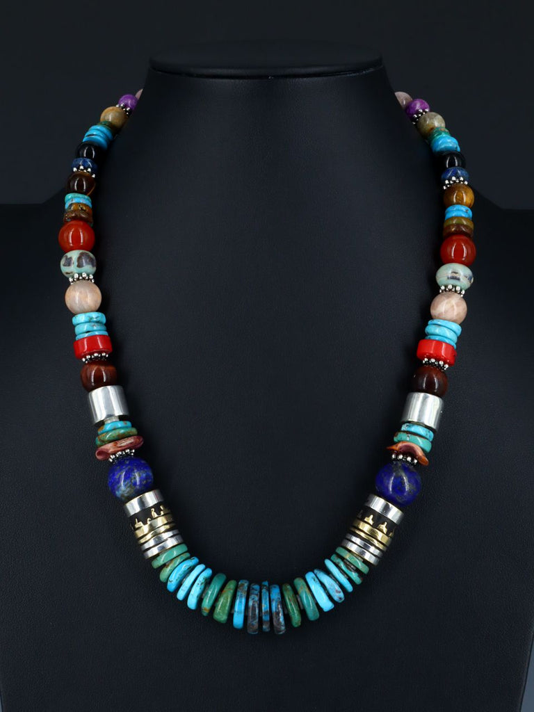 21" Turquoise Large Single Strand Beaded Necklace - PuebloDirect.com