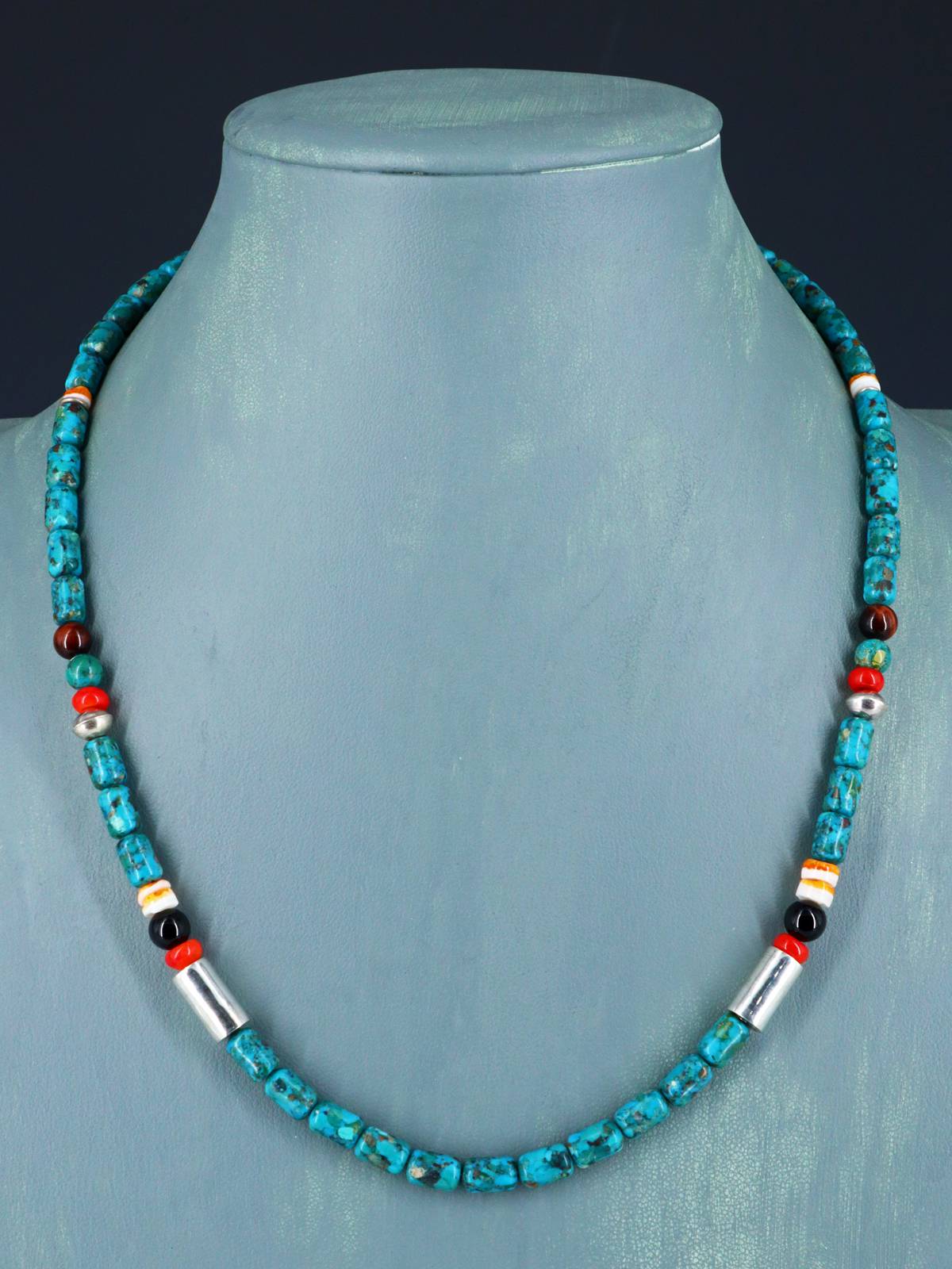 20" Navajo Single Strand Turquoise Necklace