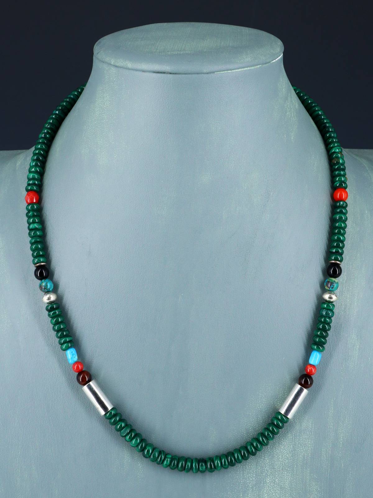 20" Navajo Single Strand Turquoise Necklace