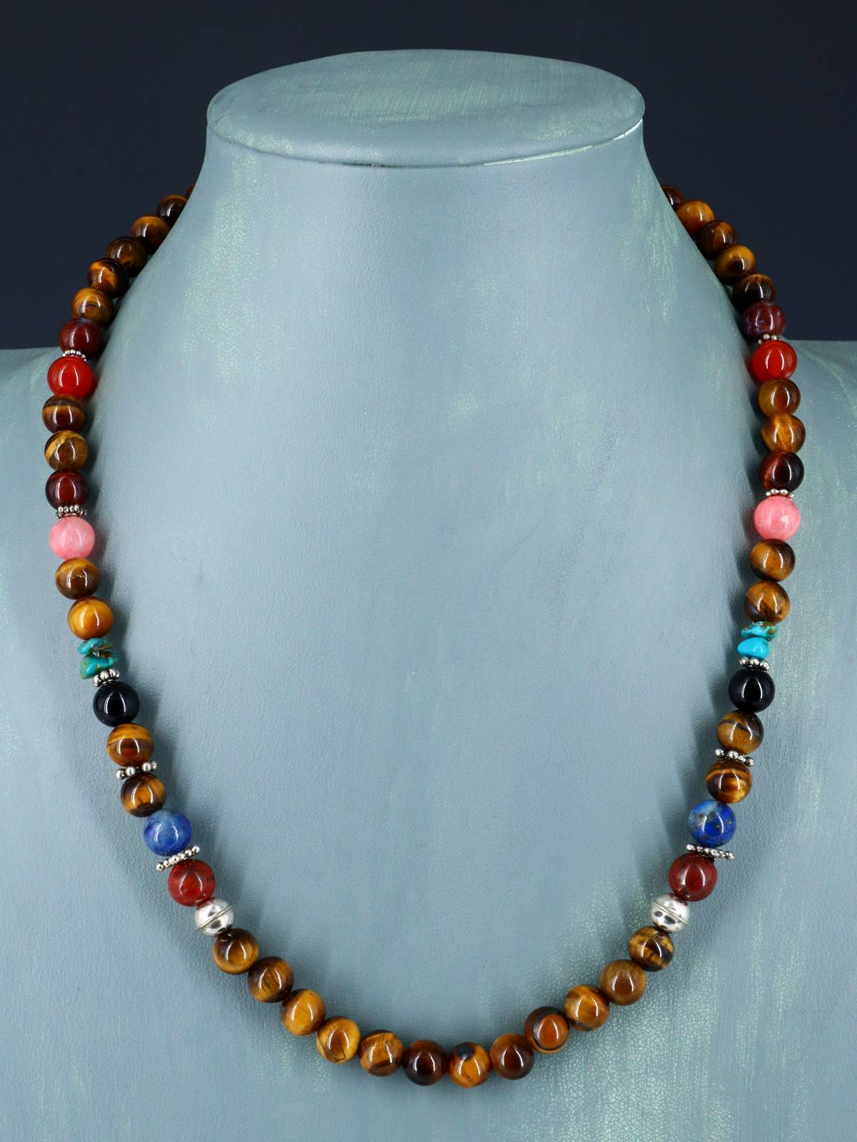 20" Navajo Single Strand Tiger Eye Necklace