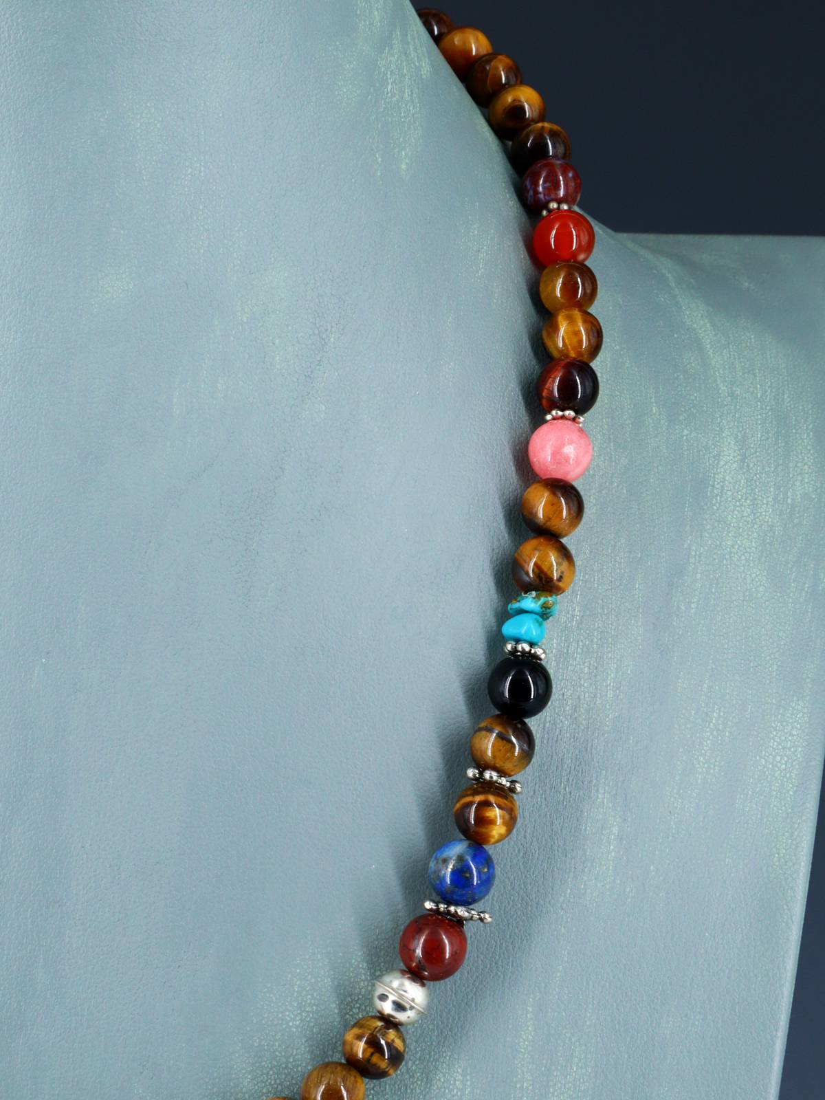 20" Navajo Single Strand Tiger Eye Necklace