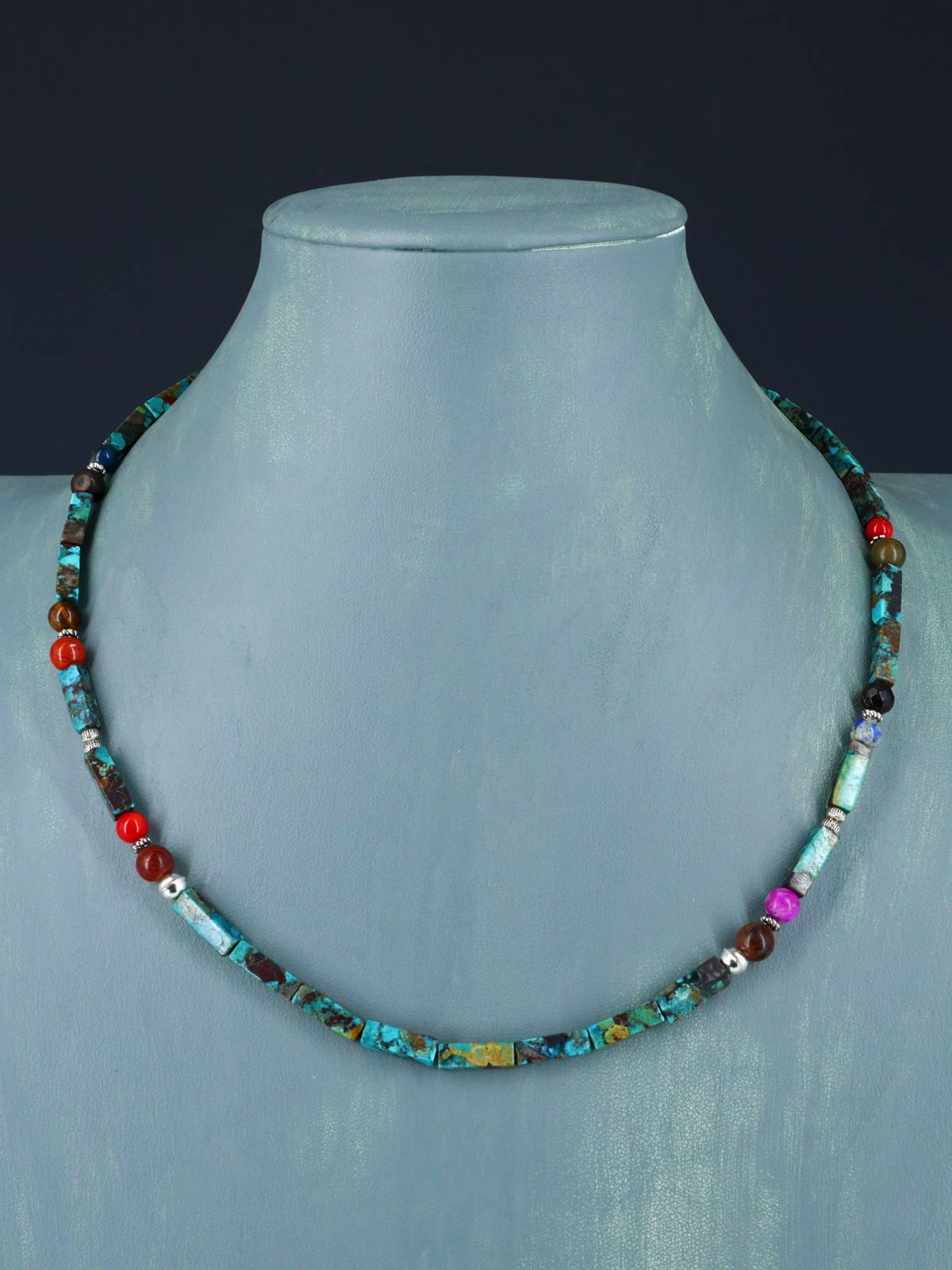 20" Navajo Single Strand Turquoise Necklace