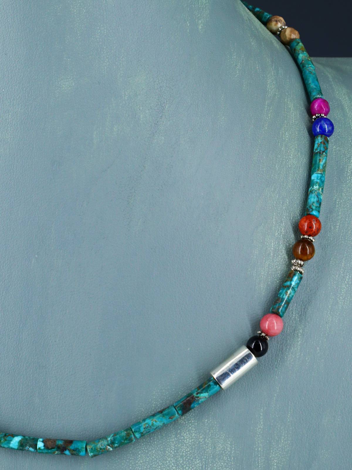 20" Navajo Single Strand Turquoise Necklace