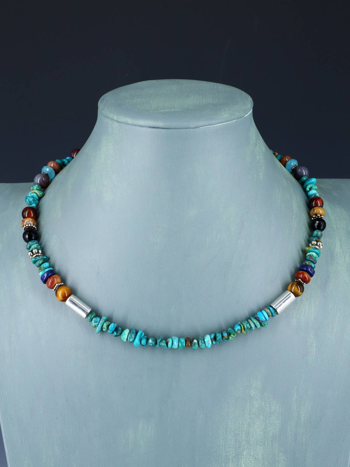 18" Navajo Single Strand Turquoise Necklace