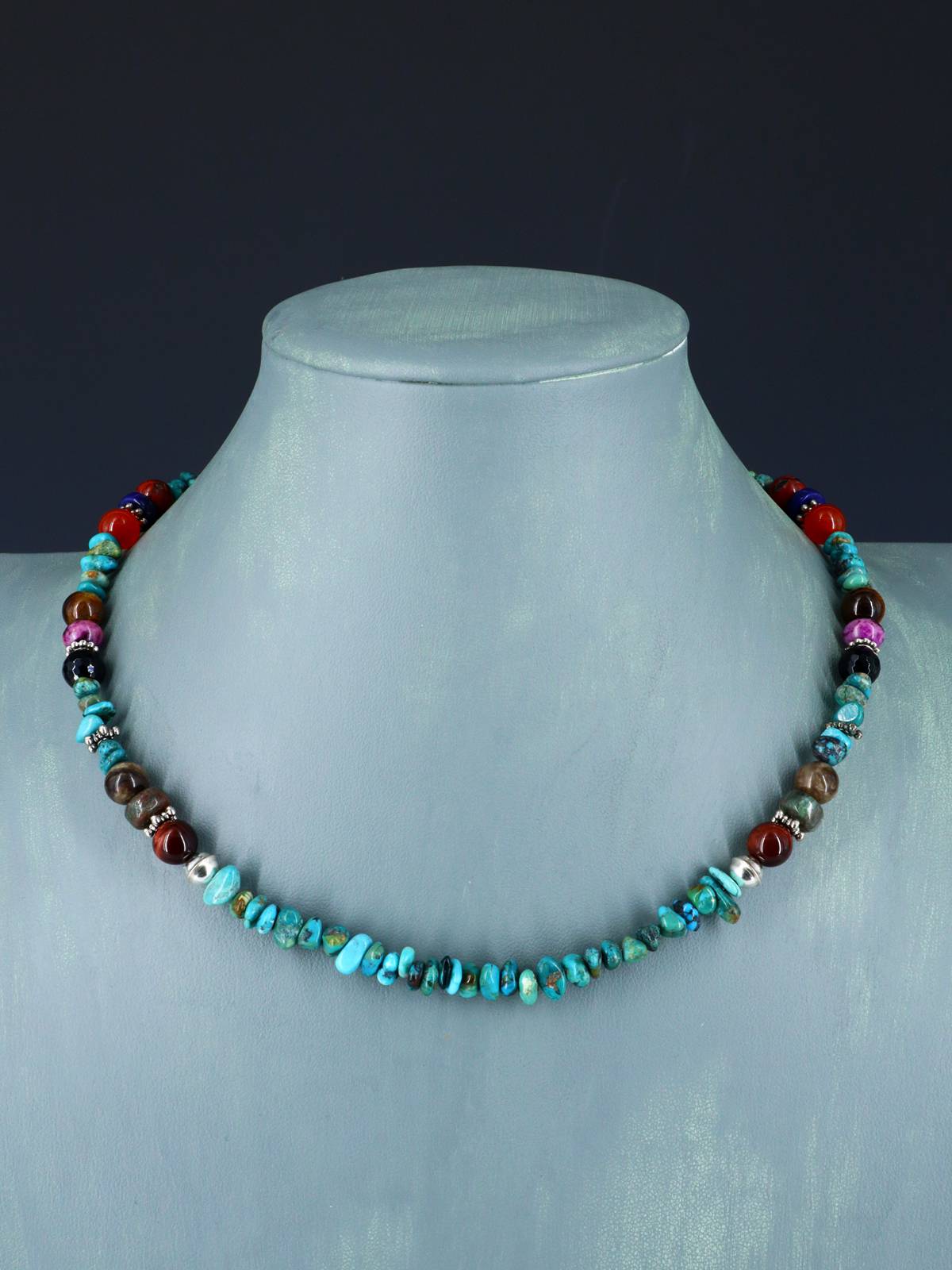 18" Navajo Single Strand Turquoise Necklace