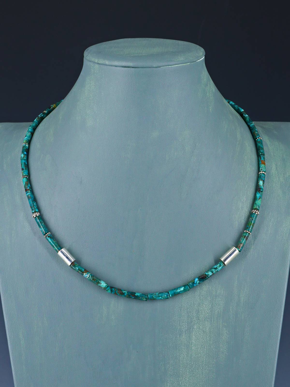 20" Navajo Single Strand Turquoise Necklace