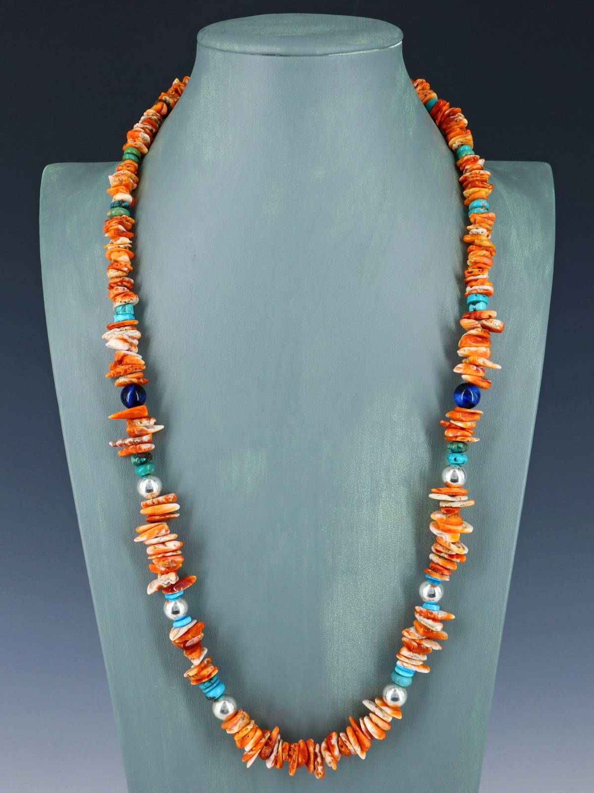 Navajo Spiny Oyster Beaded Single Strand Necklace