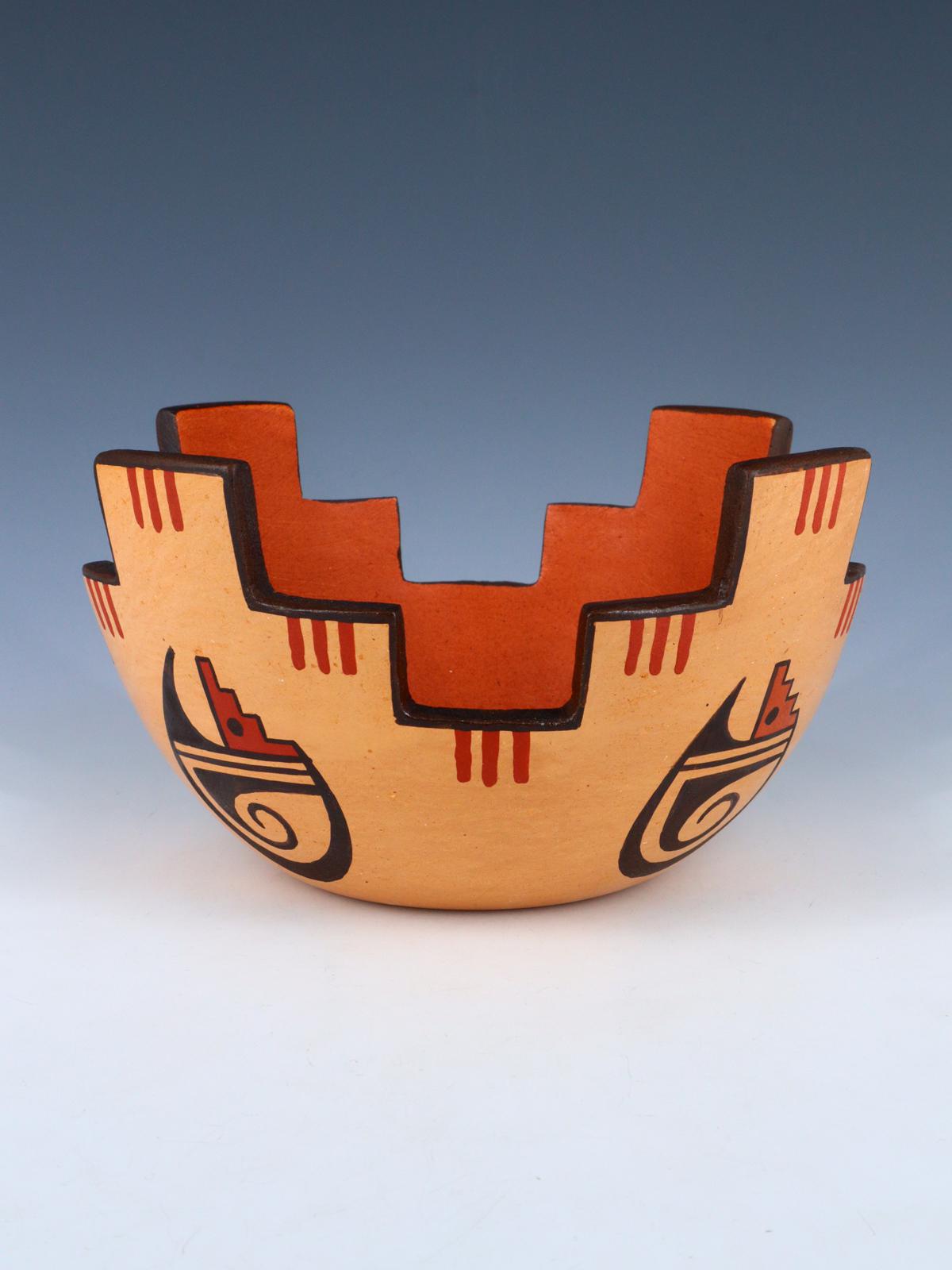 Hopi Hand Coiled Pottery Bowl - PuebloDirect.com
