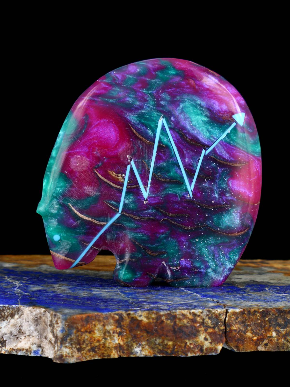 Pinecone in Resin Medicine Bear Zuni Fetish