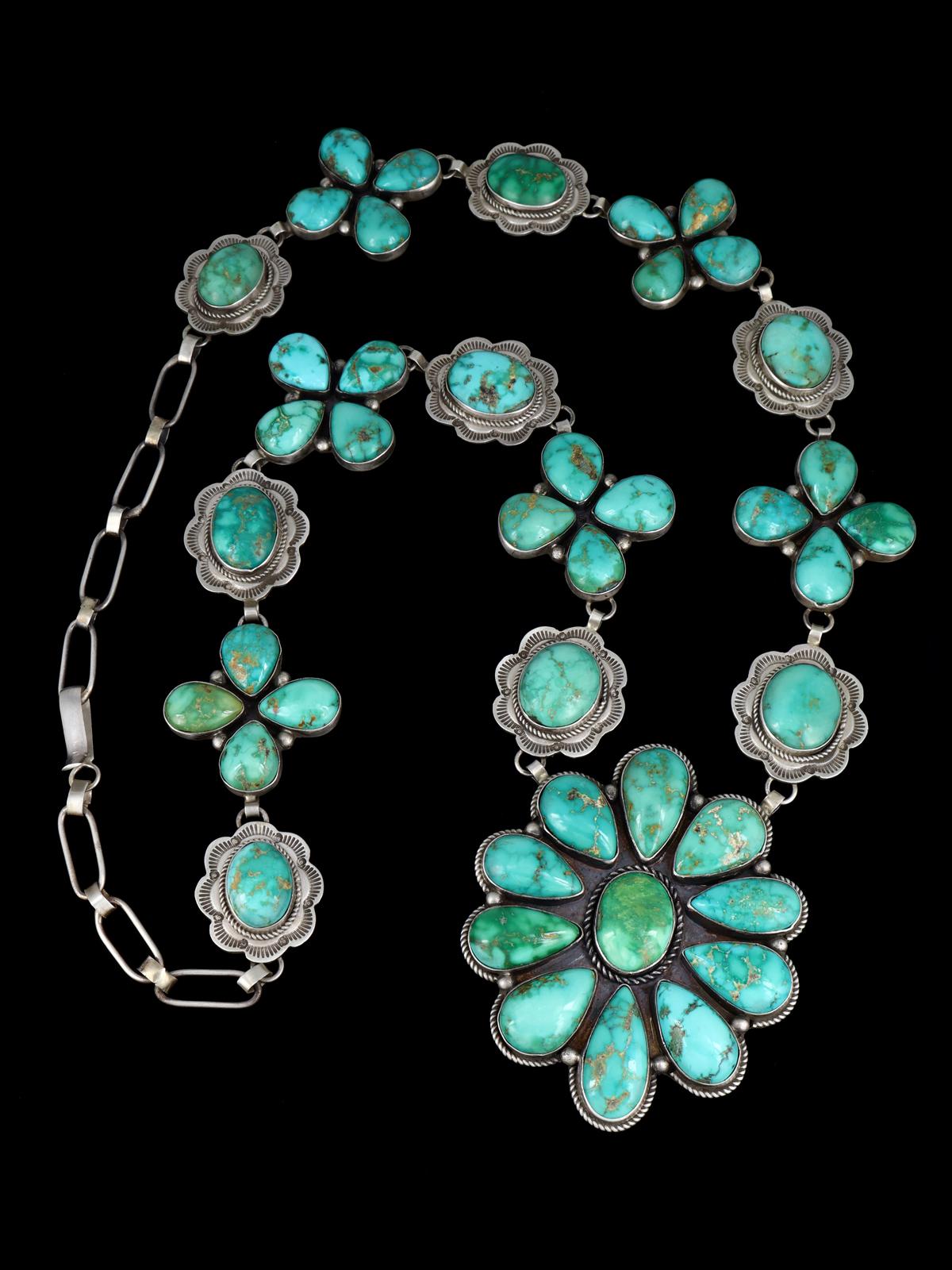 Native American Emerald Valley Turquoise Lariat Y Necklace - PuebloDirect.com
