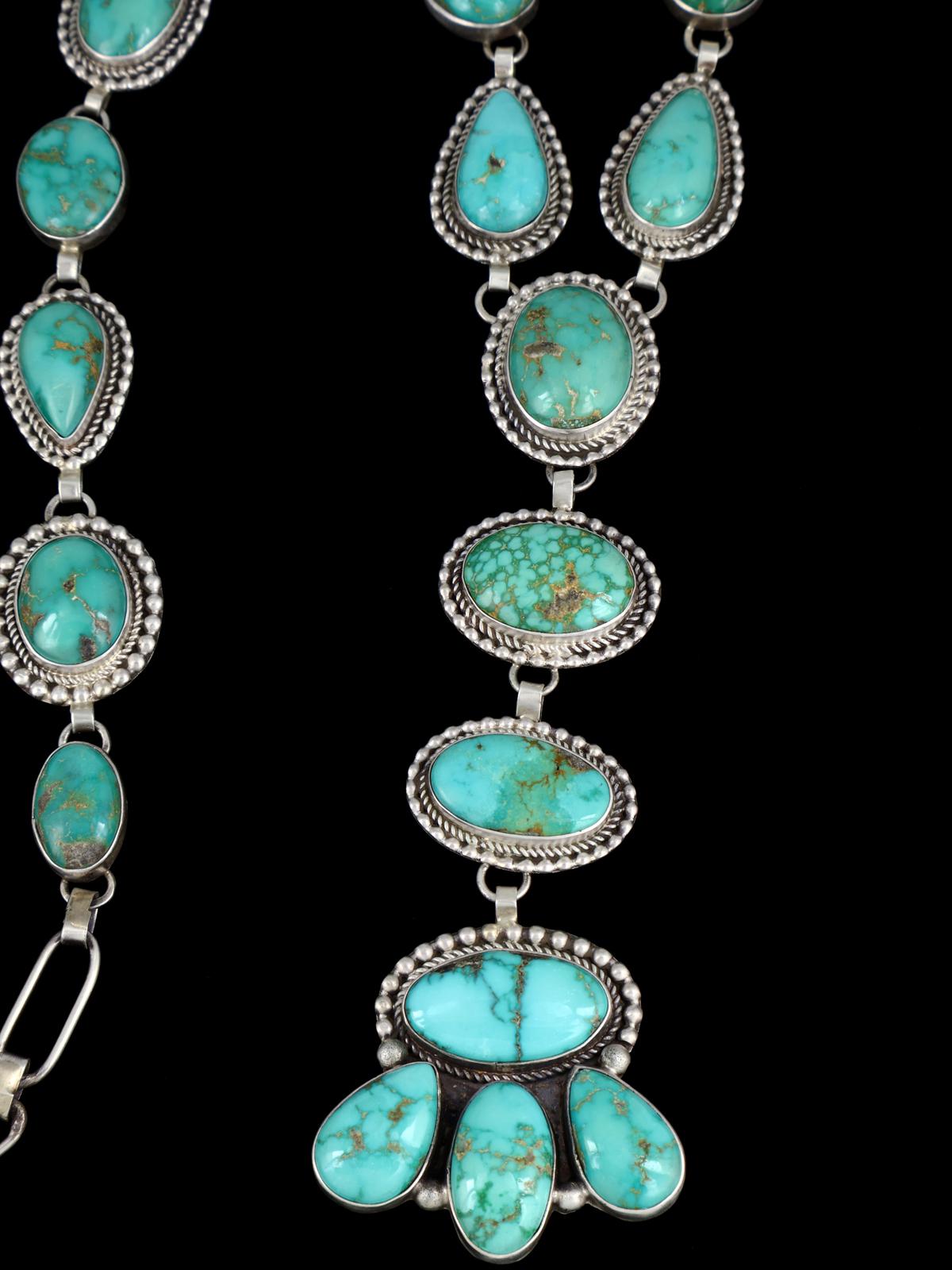 Native American Emerald Valley Turquoise Lariat Y Necklace - PuebloDirect.com