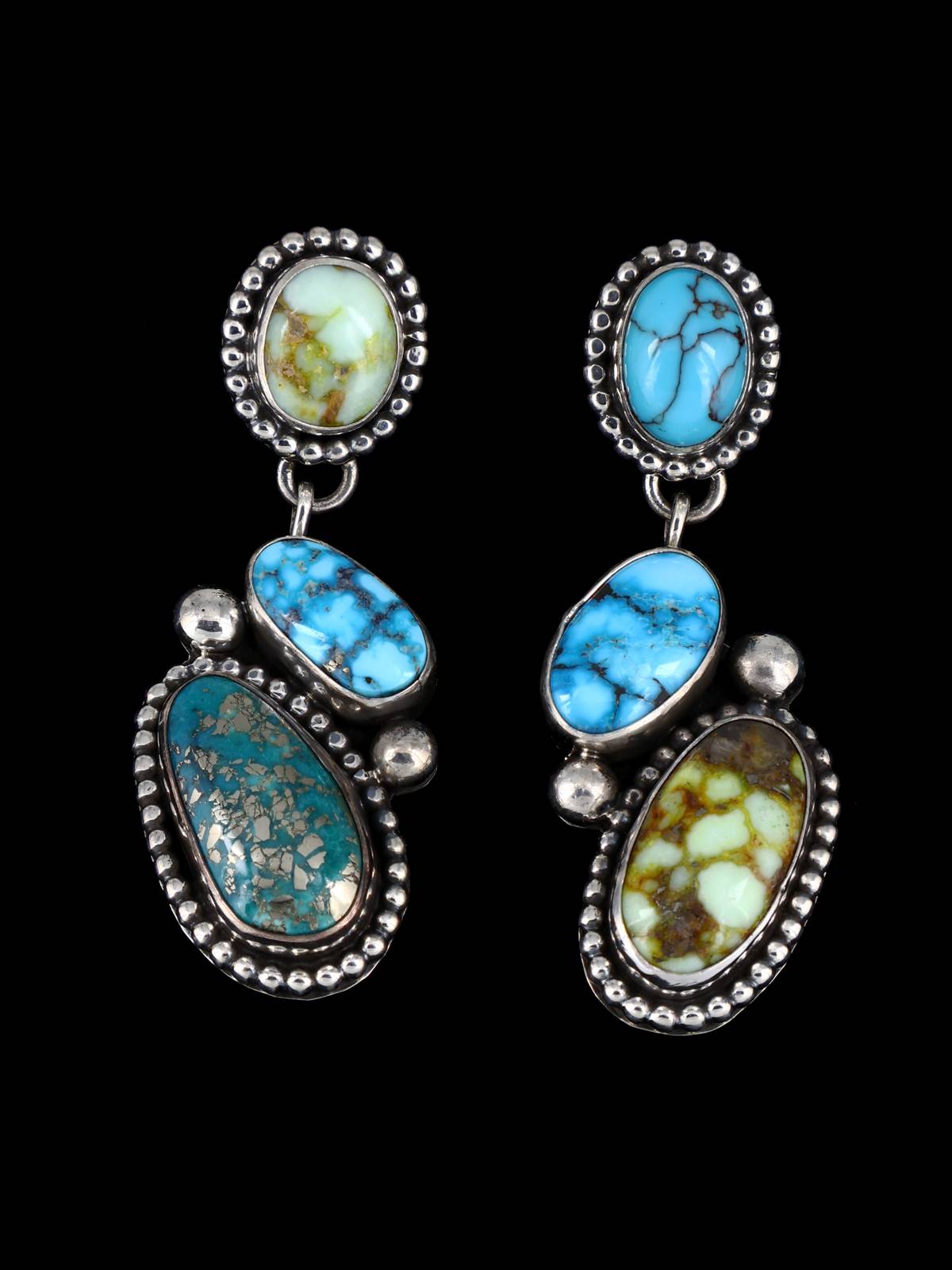 Native American Jewelry Turquoise Lariat Necklace Set - PuebloDirect.com