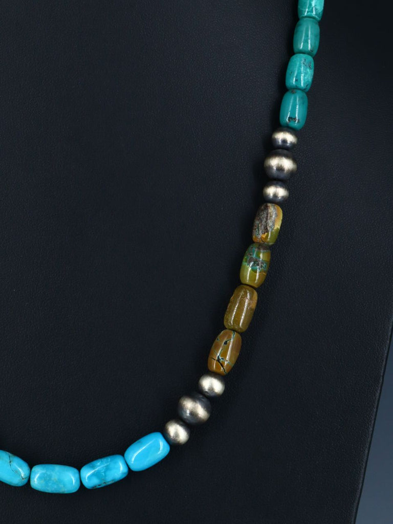Native American Single Strand Sky Horse Turquoise Necklace - PuebloDirect.com
