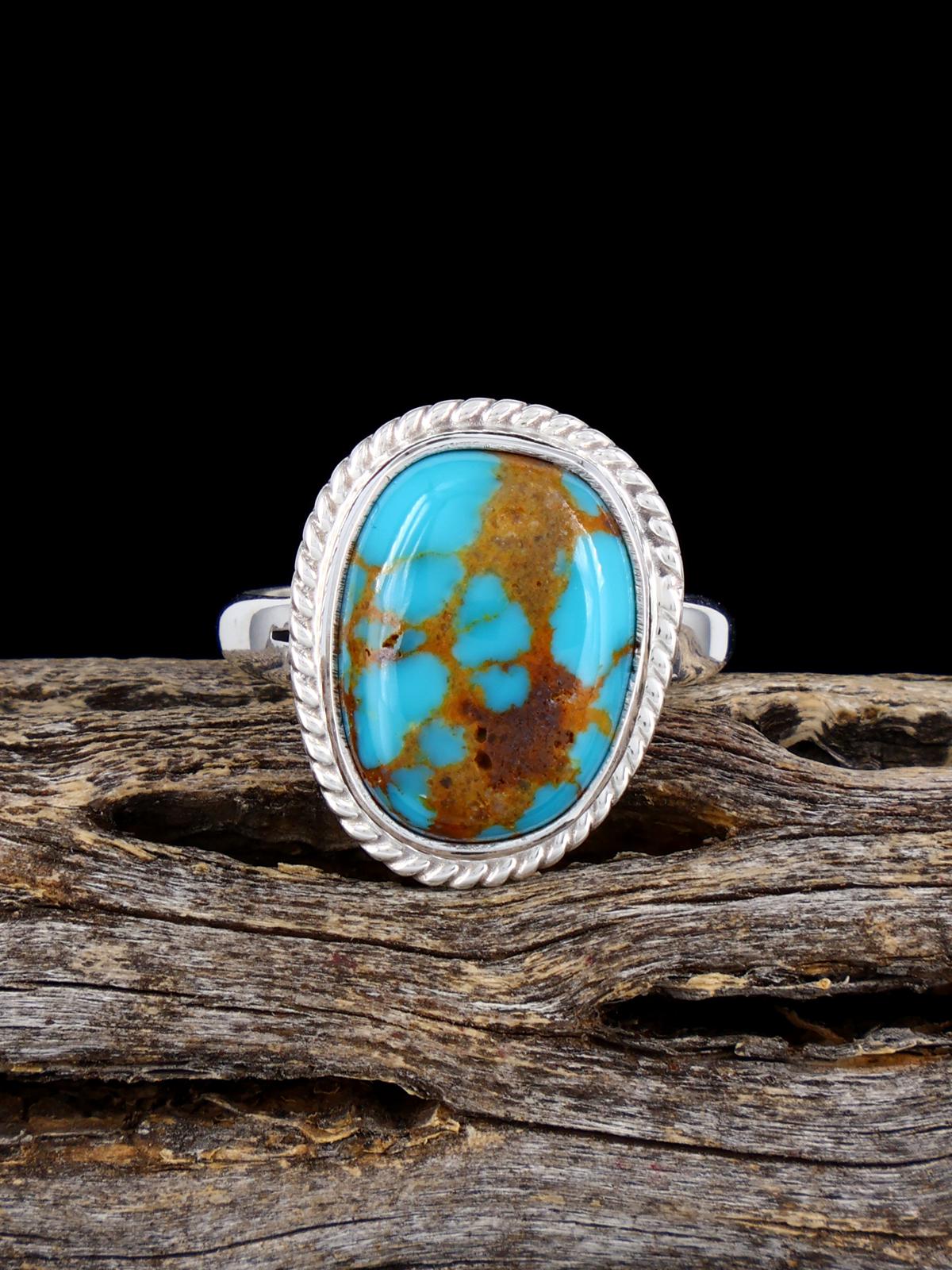 Anillo Golden Hill con turquesa, talla 6 1/2