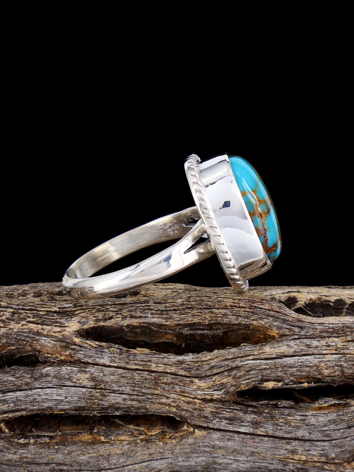 Anillo Golden Hill con turquesa, talla 6 1/2