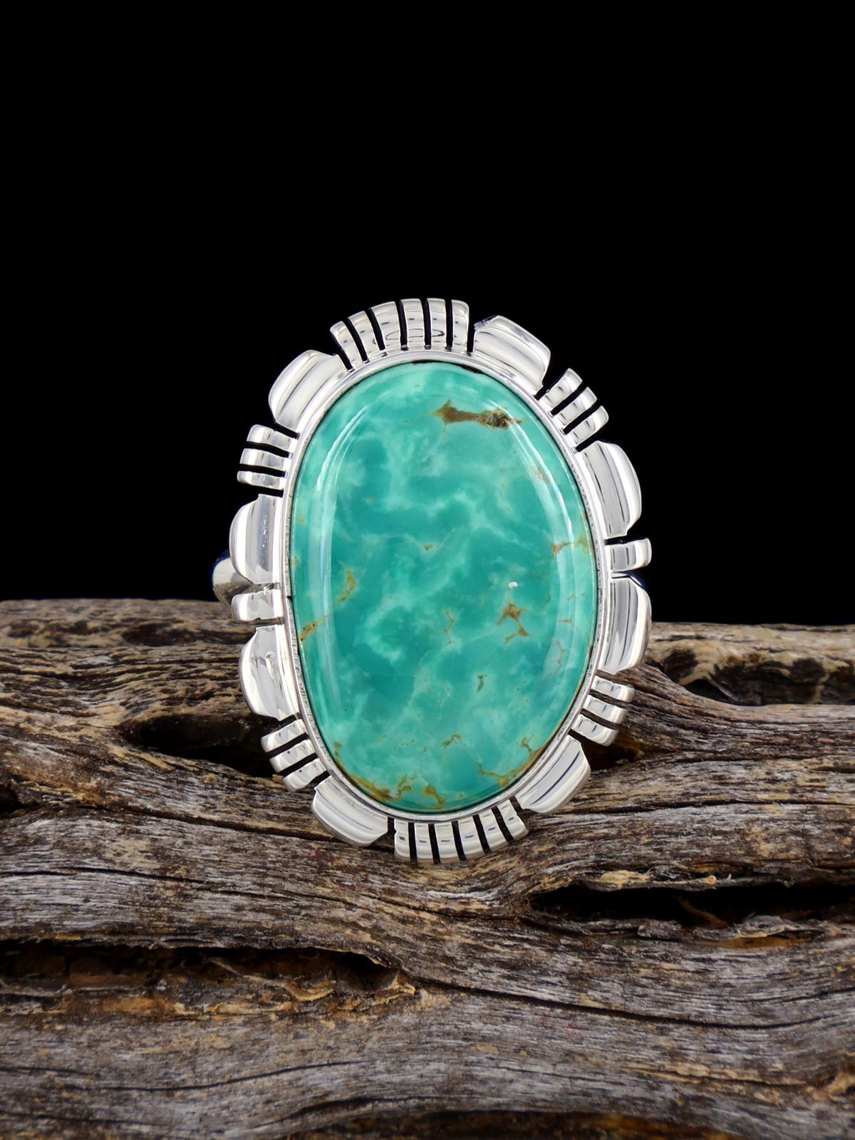 Bague turquoise Golden Hill, taille 6 1/2