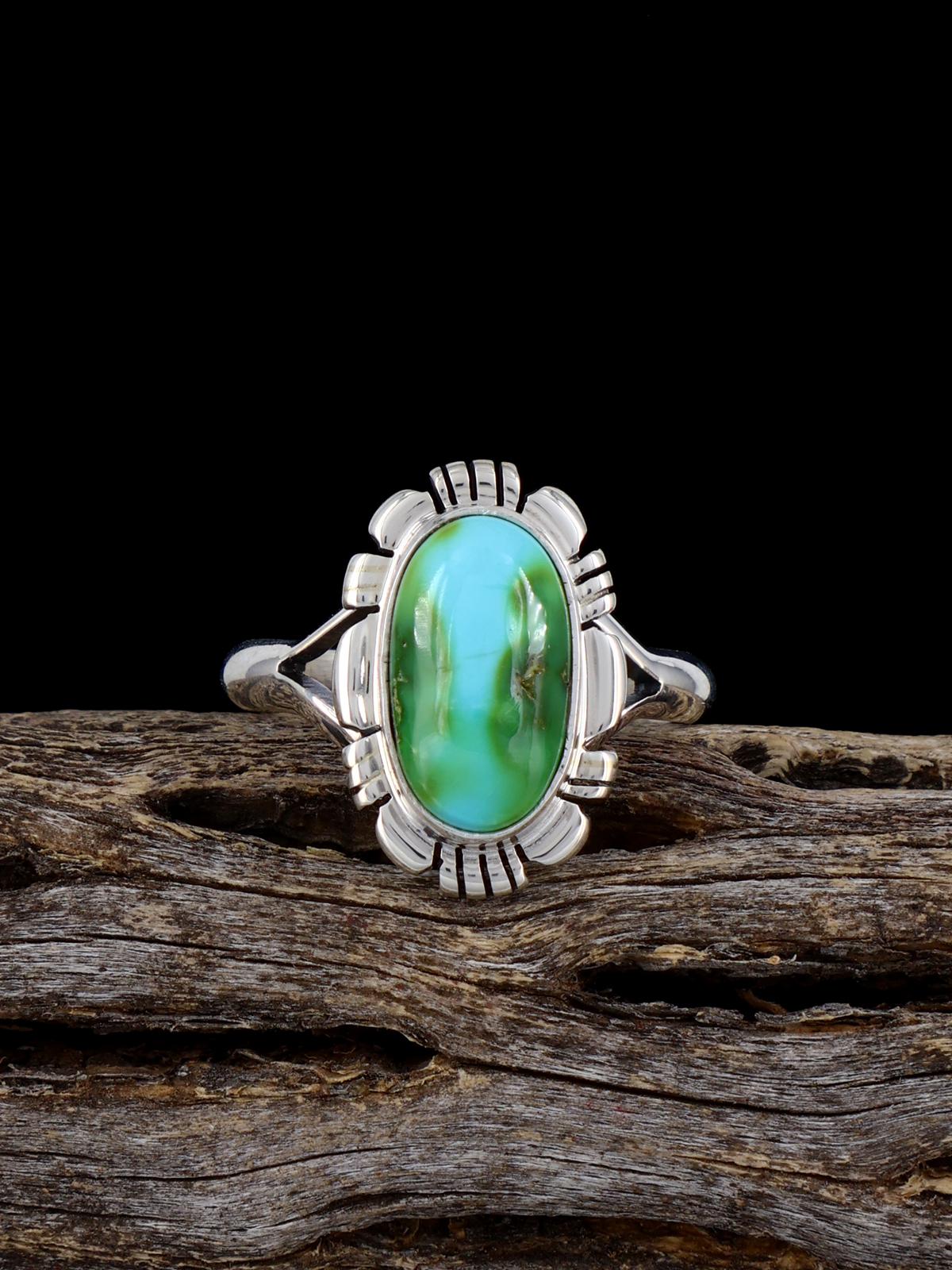 Bague turquoise Golden Hill, taille 6 1/2