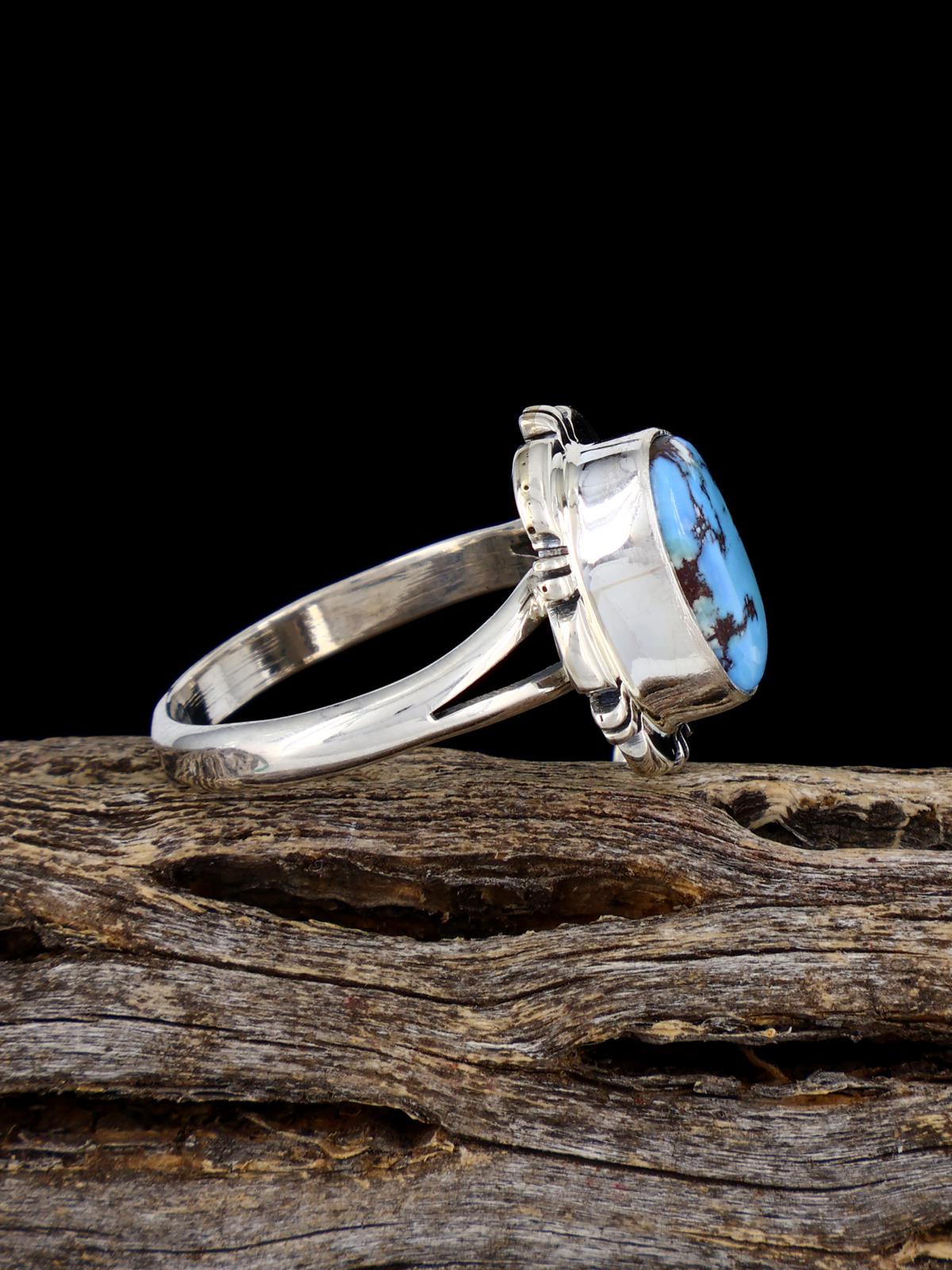 Golden Hill Turquoise Ring, Size 8 - PuebloDirect.com