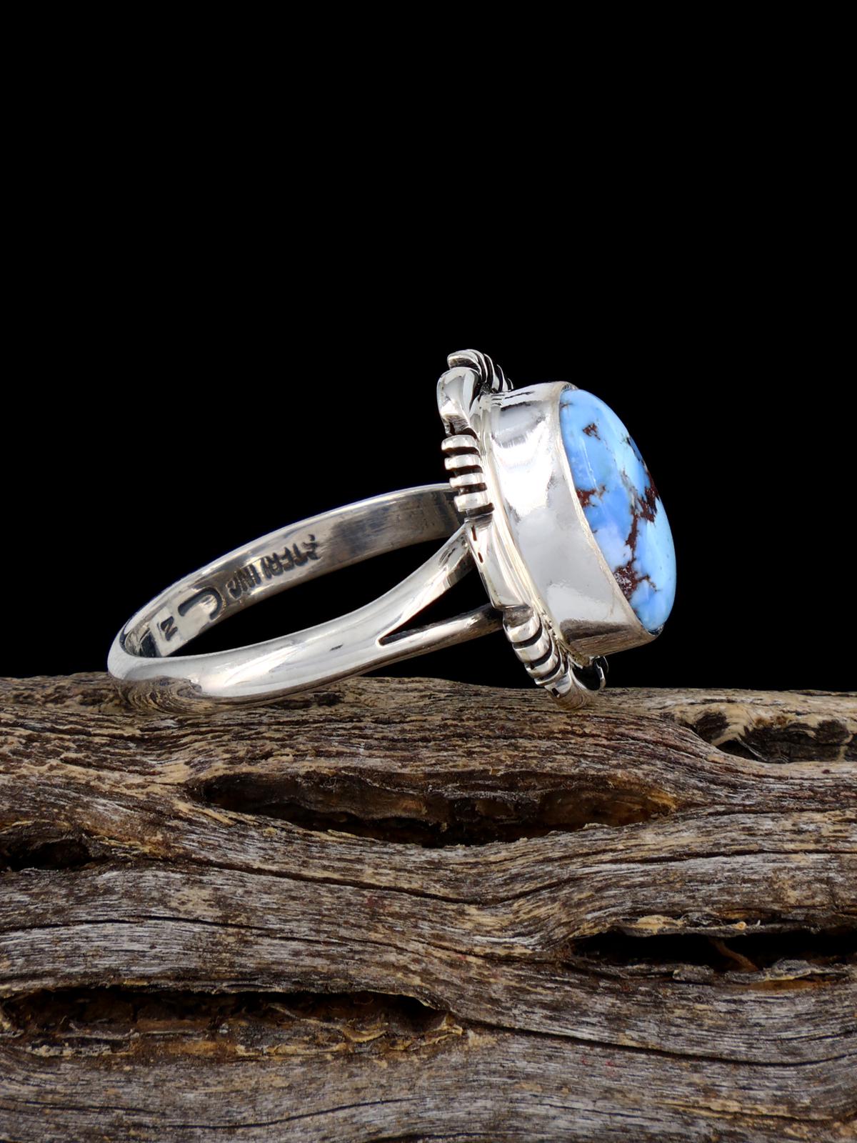 Golden Hill Turquoise Ring, Size 8 3/4 - PuebloDirect.com