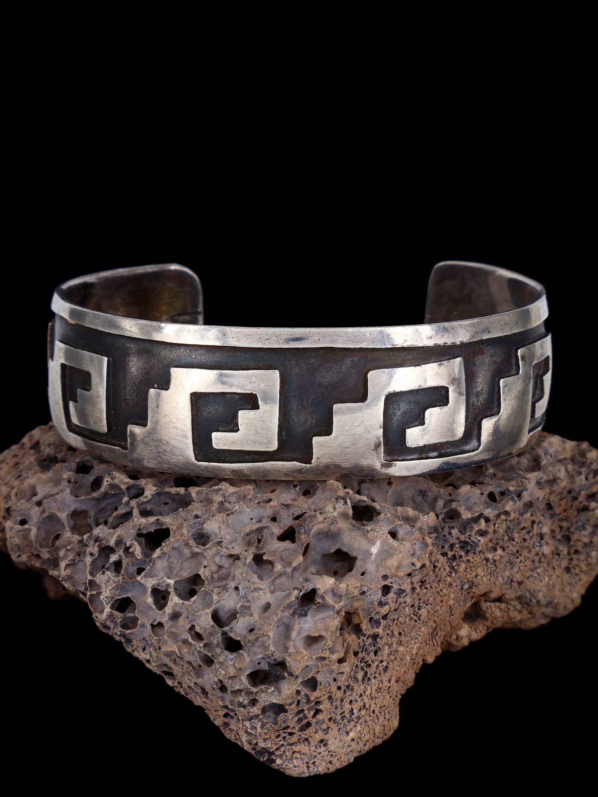 Estate Sterling Silver Overlay Bracelet - PuebloDirect.com