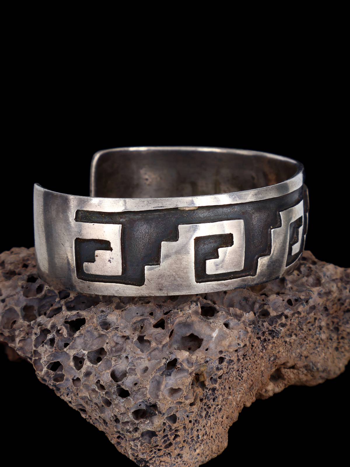 Estate Sterling Silver Overlay Bracelet - PuebloDirect.com