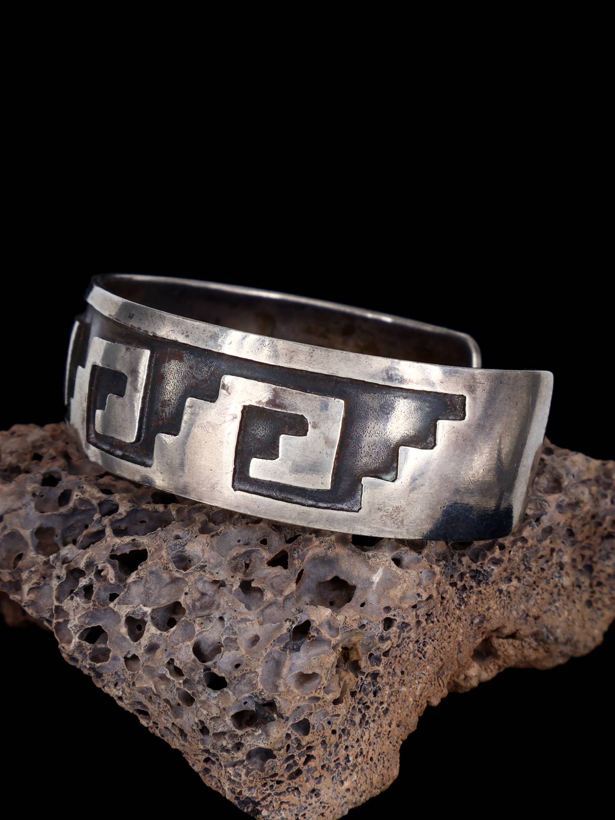 Estate Sterling Silver Overlay Bracelet - PuebloDirect.com