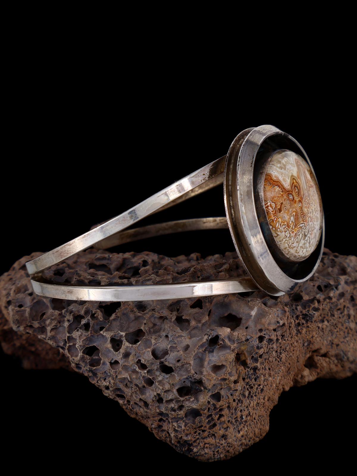 Old Native American Jewelry Crazy Lace Agate Cuff Bracelet - PuebloDirect.com