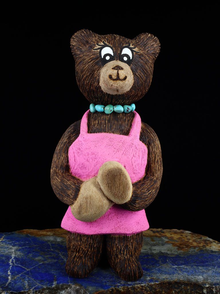Wooden Bear Zuni Fetish - PuebloDirect.com