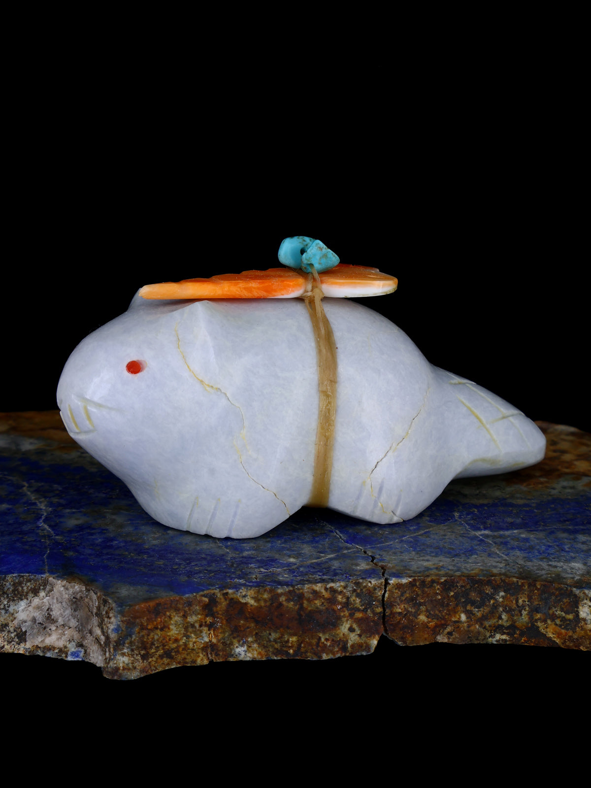 Angelite Beaver Zuni Fetish - PuebloDirect.com