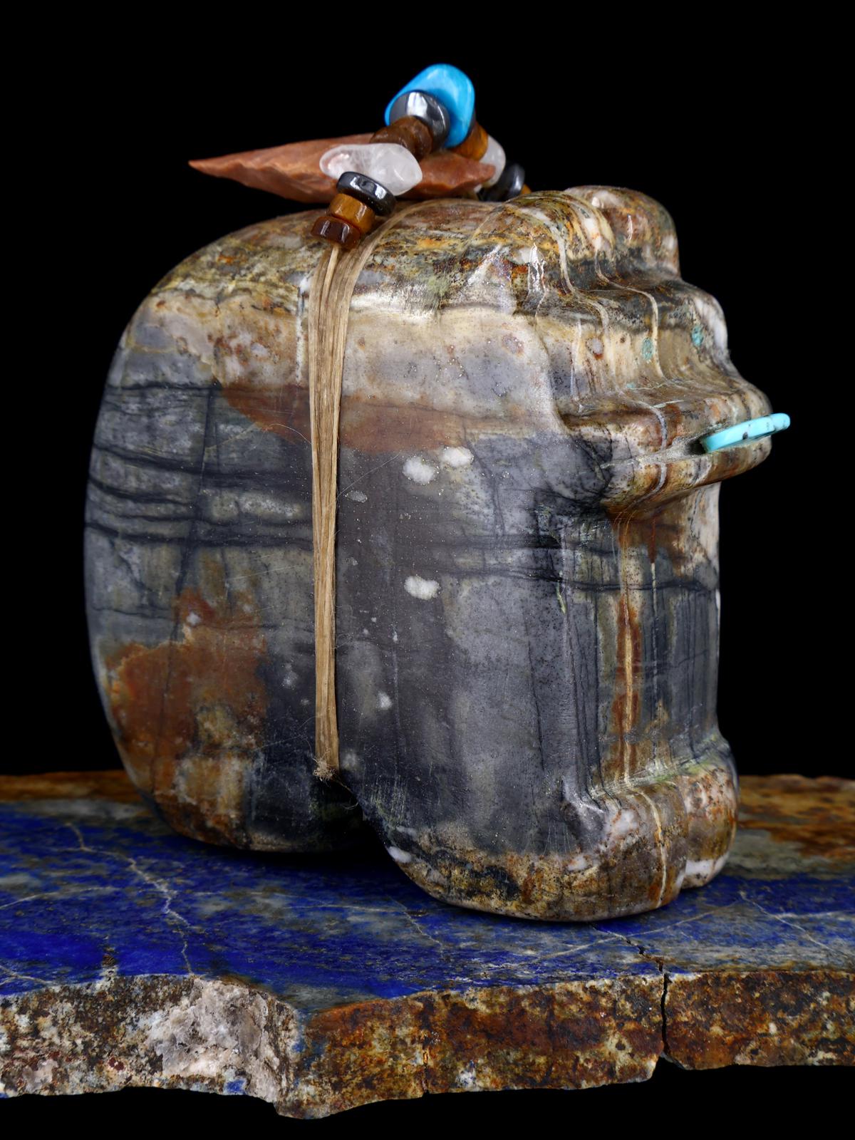 Picasso Marble Bear Zuni Fetish - PuebloDirect.com