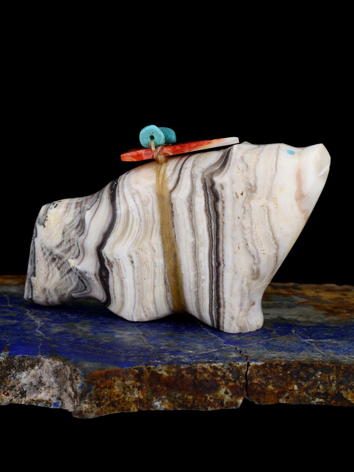 Onyx Ours Zuni Fétiche