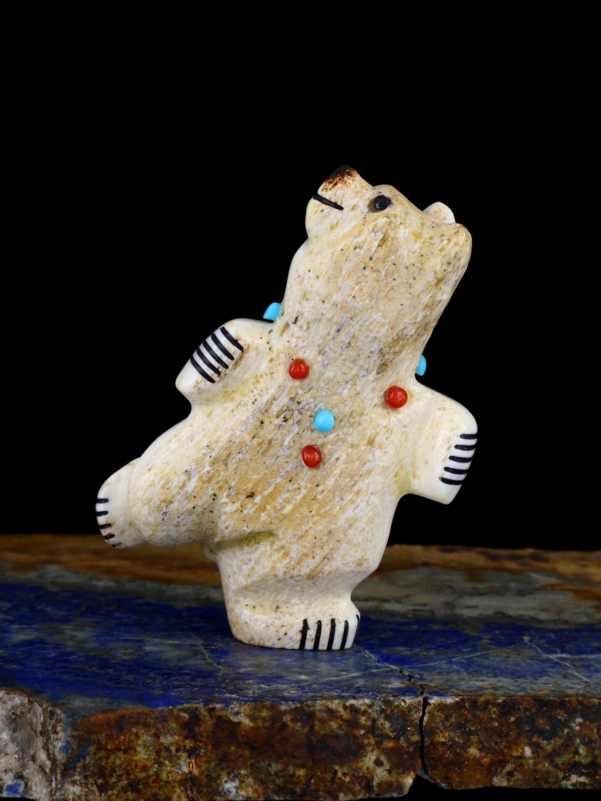 Antler Bear Zuni Fetish Carving