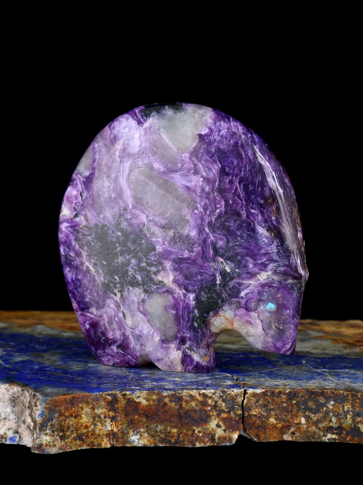 Charoite Medicine Bear Zuni Fetish