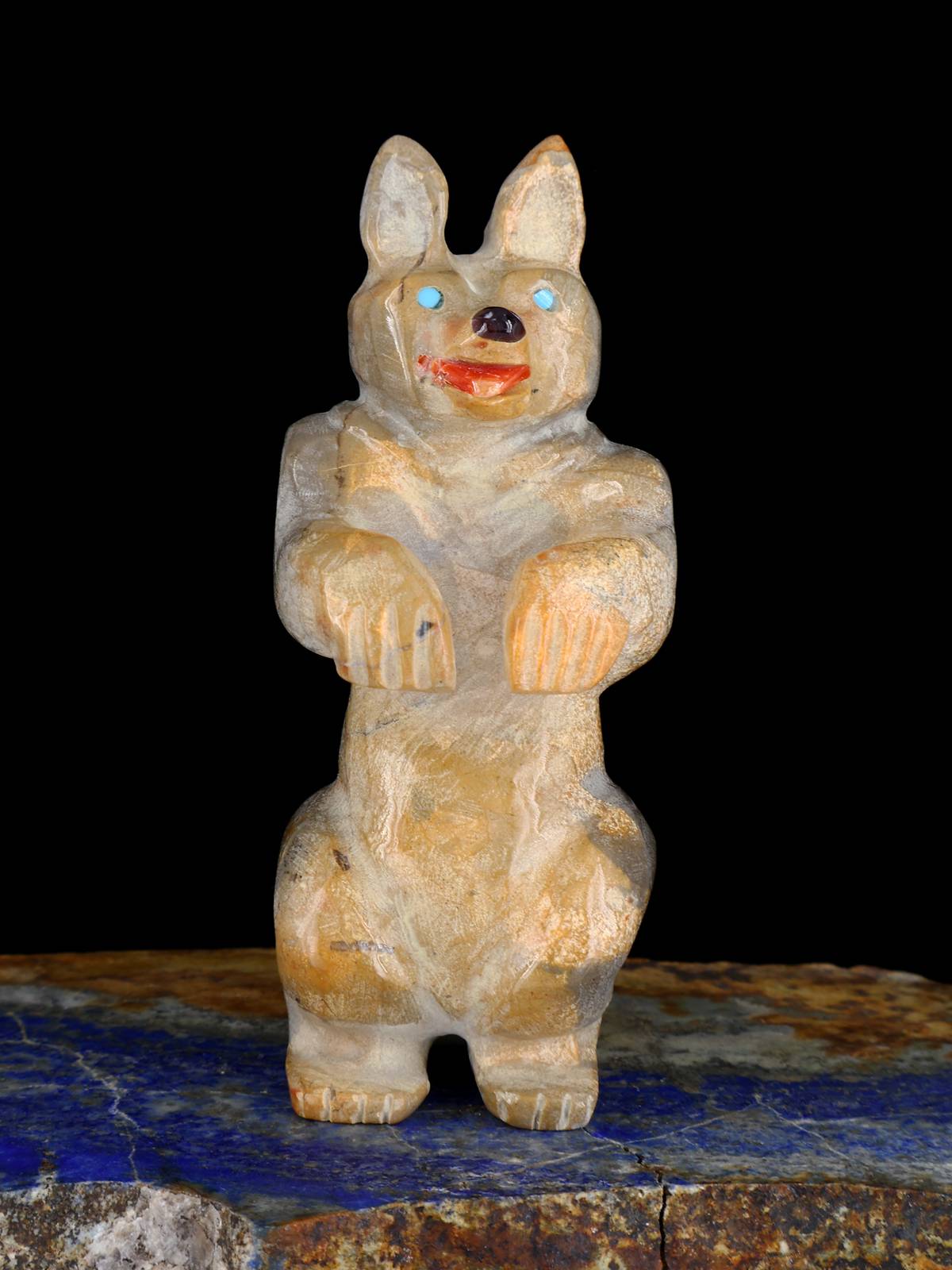 Travertine Rabbit Zuni Fetish - PuebloDirect.com