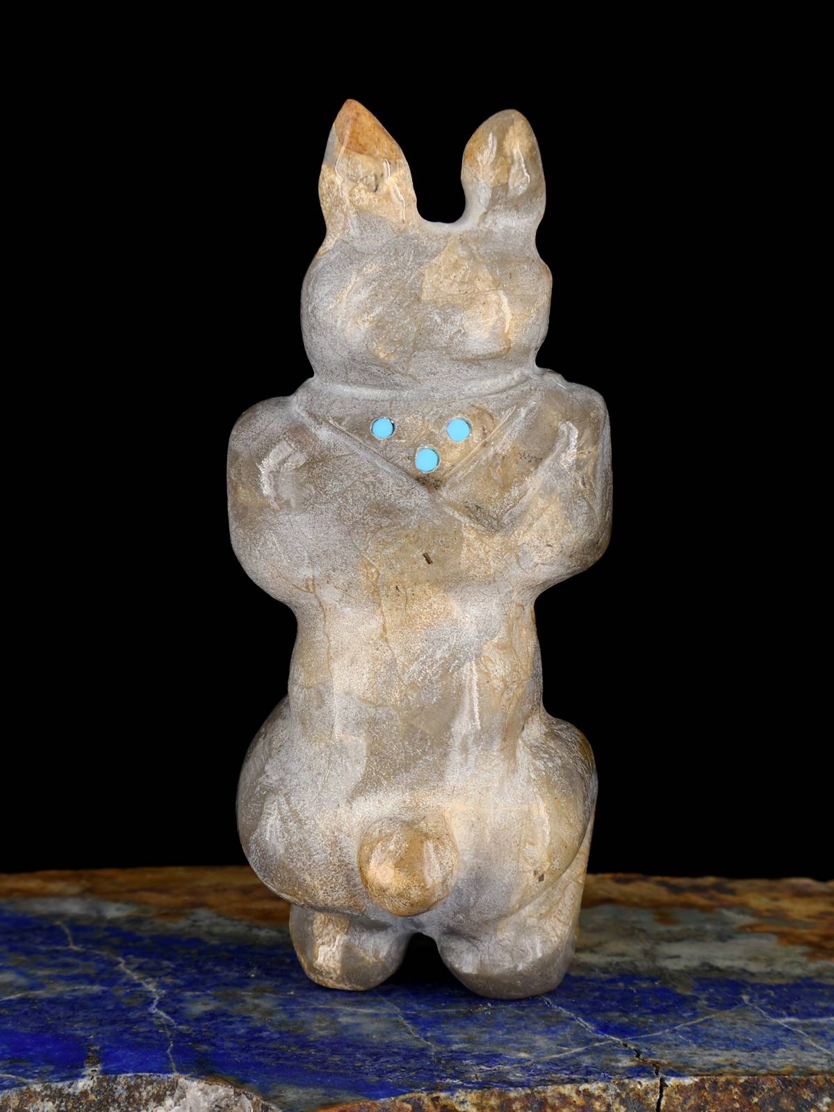 Travertine Rabbit Zuni Fetish - PuebloDirect.com