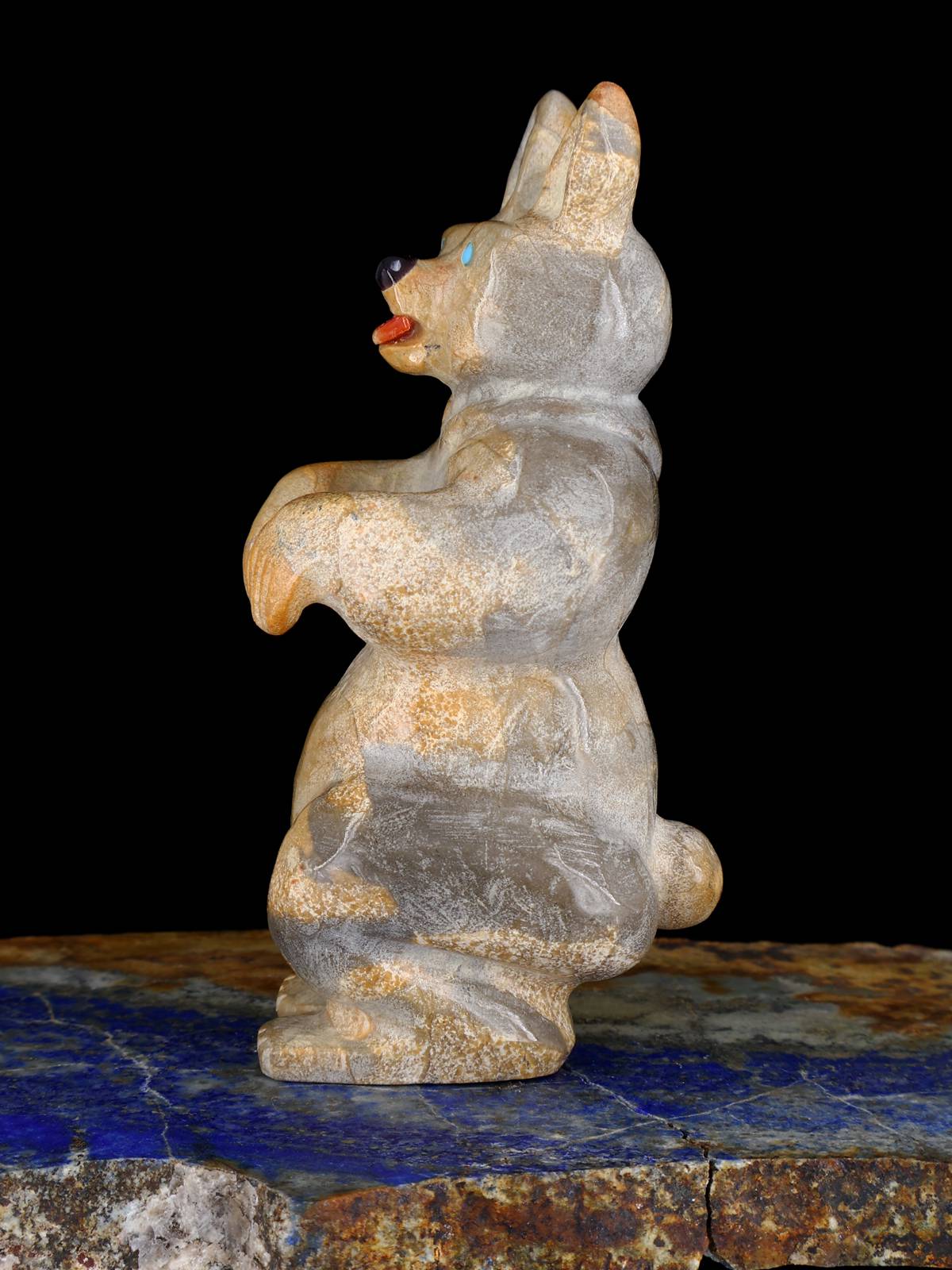 Travertine Rabbit Zuni Fetish - PuebloDirect.com