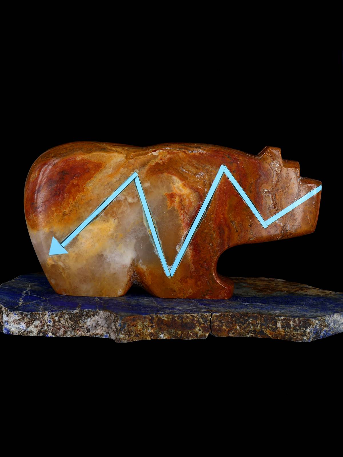 Onyx Bear Zuni Fetish - PuebloDirect.com