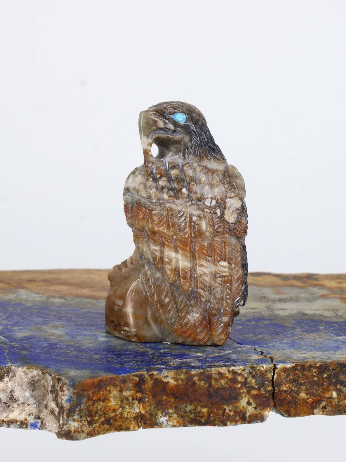 Picasso Marble Eagle Zuni Fetish - PuebloDirect.com