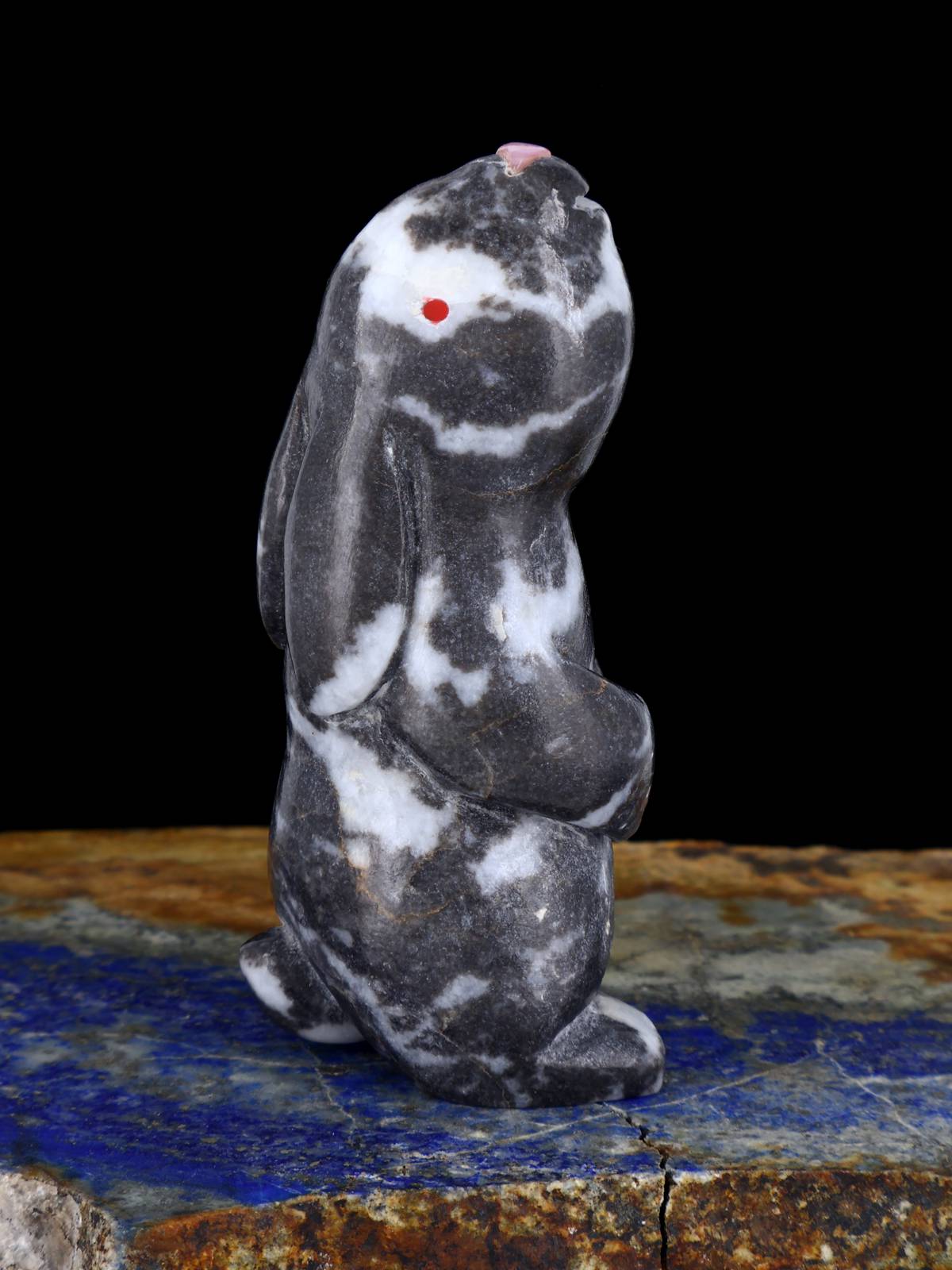 Marble Rabbit Zuni Fetish - PuebloDirect.com