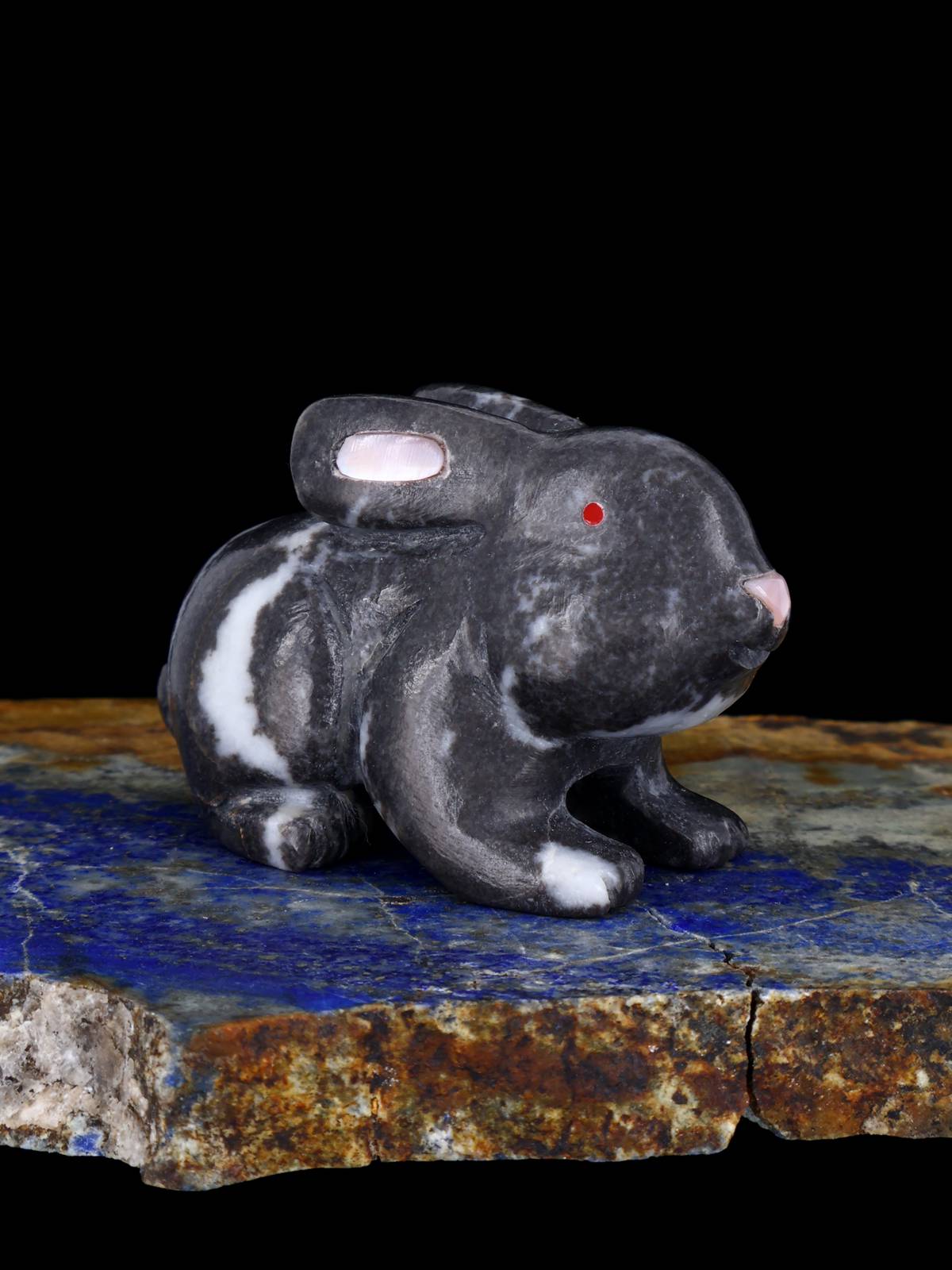 Marble Rabbit Zuni Fetish - PuebloDirect.com