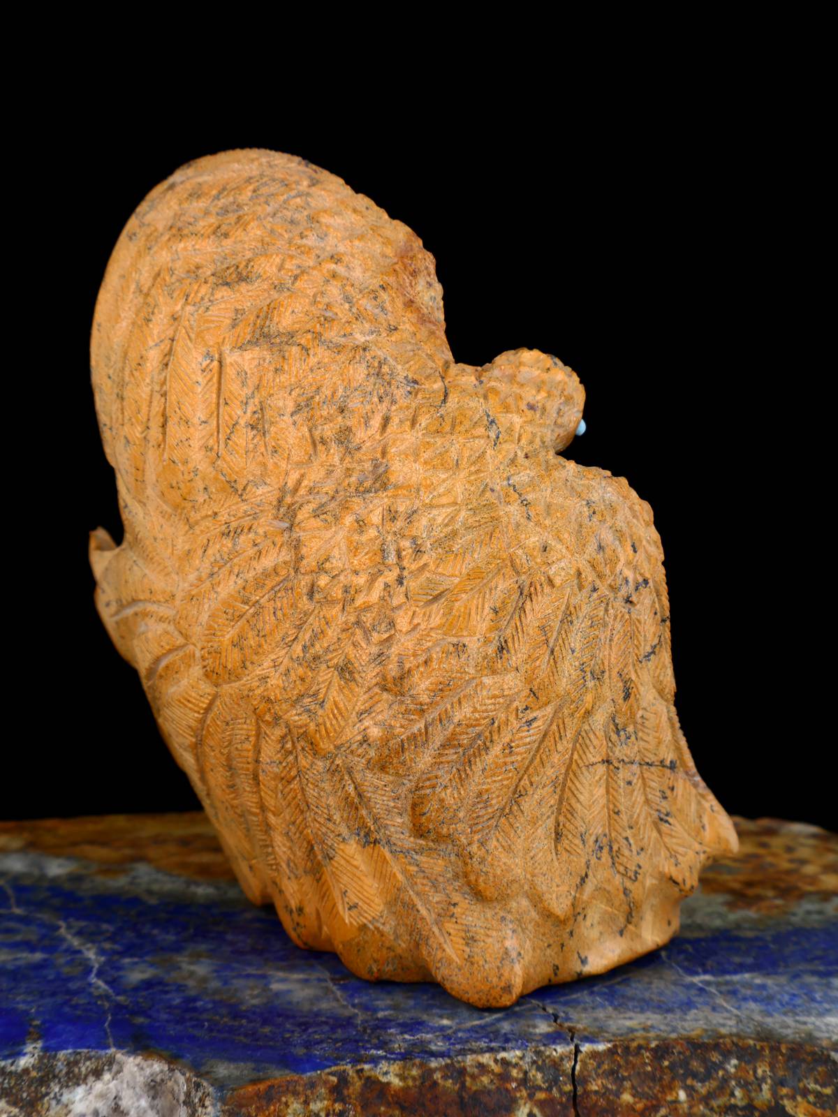 Travertine Eagle Zuni Fetish - PuebloDirect.com