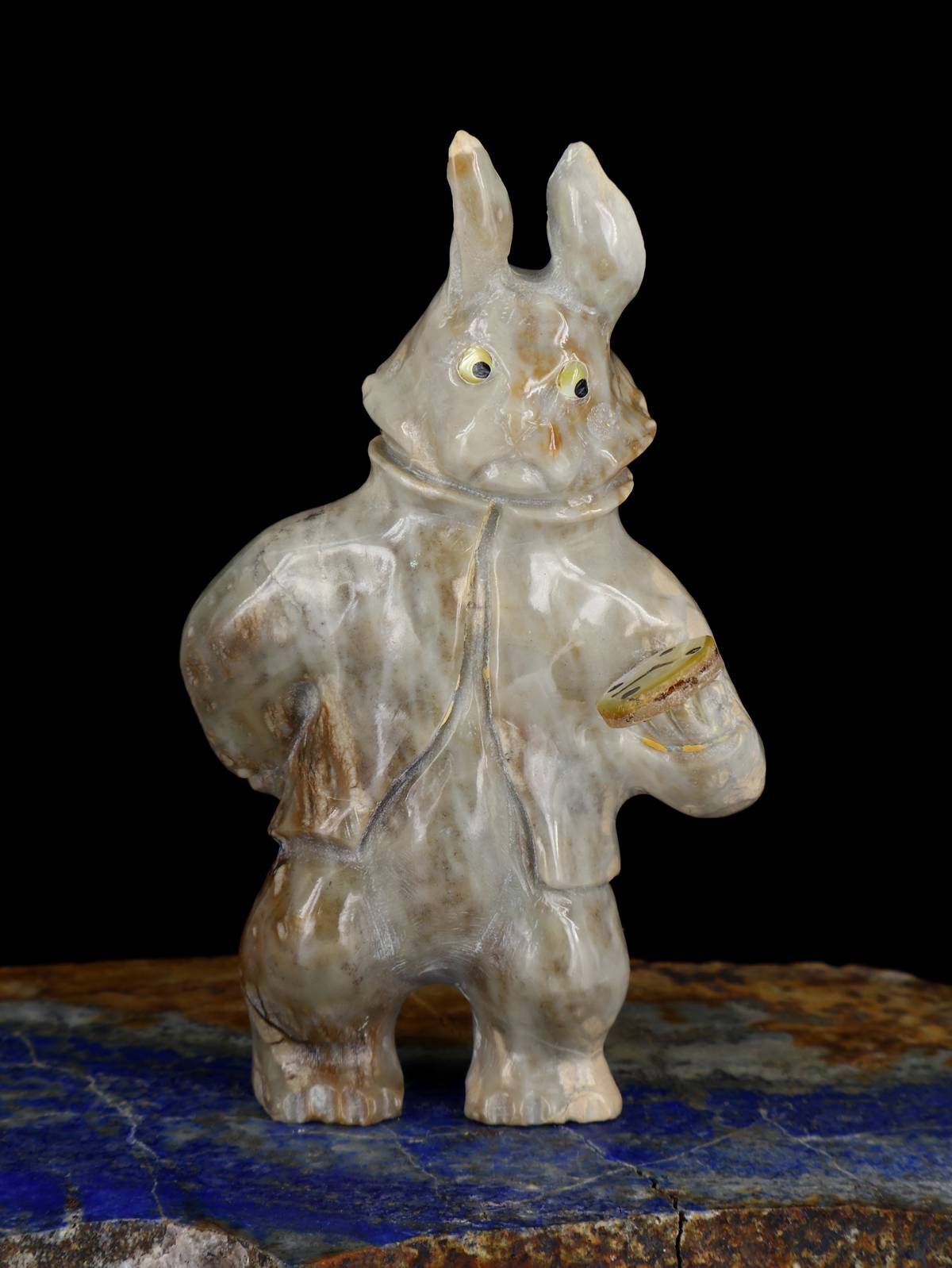 Picasso Marble Wonderland Rabbit Zuni Fetish - PuebloDirect.com