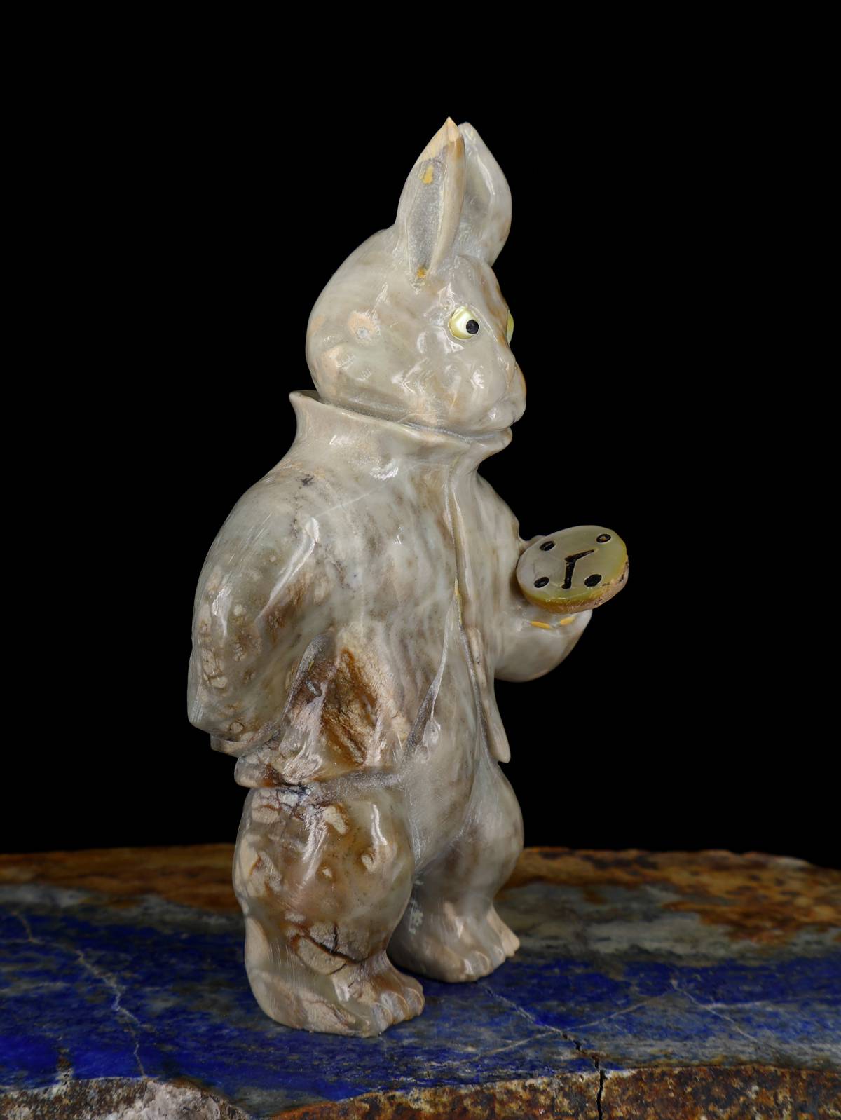Picasso Marble Wonderland Rabbit Zuni Fetish - PuebloDirect.com