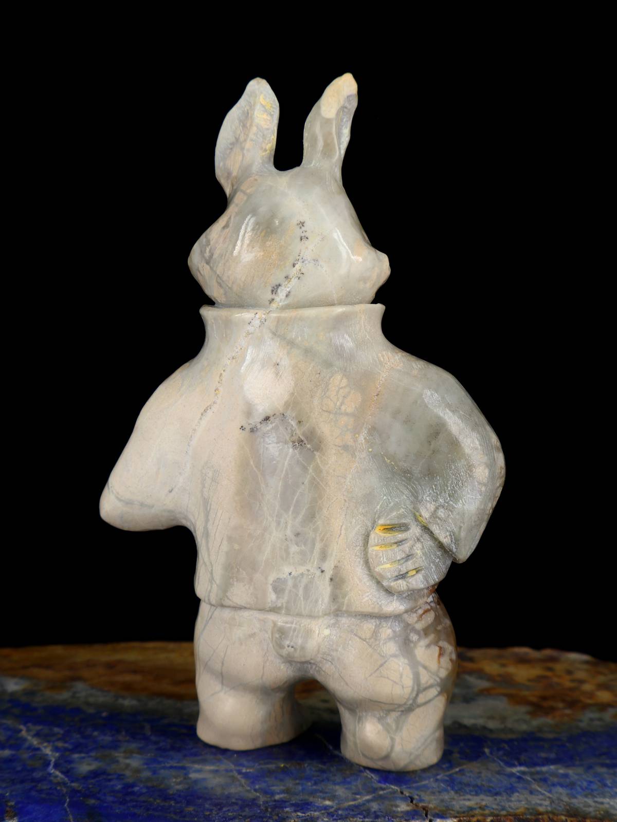 Picasso Marble Wonderland Rabbit Zuni Fetish - PuebloDirect.com