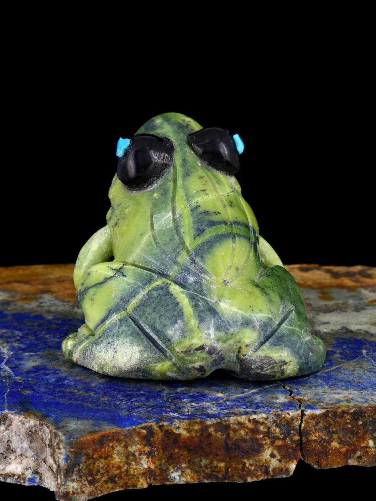 Serpentine Frog Zuni Fetish - PuebloDirect.com