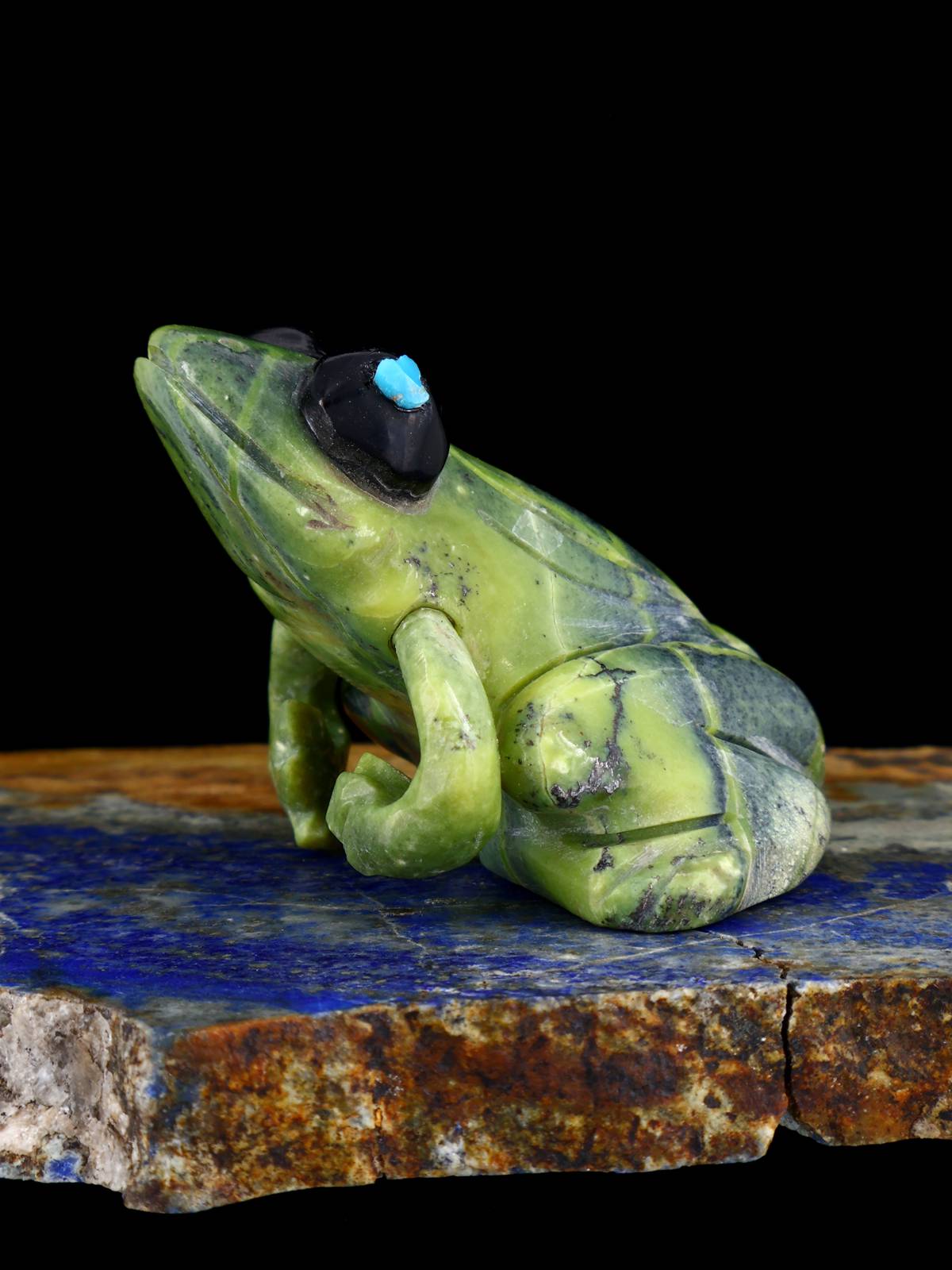 Serpentine Frog Zuni Fetish - PuebloDirect.com