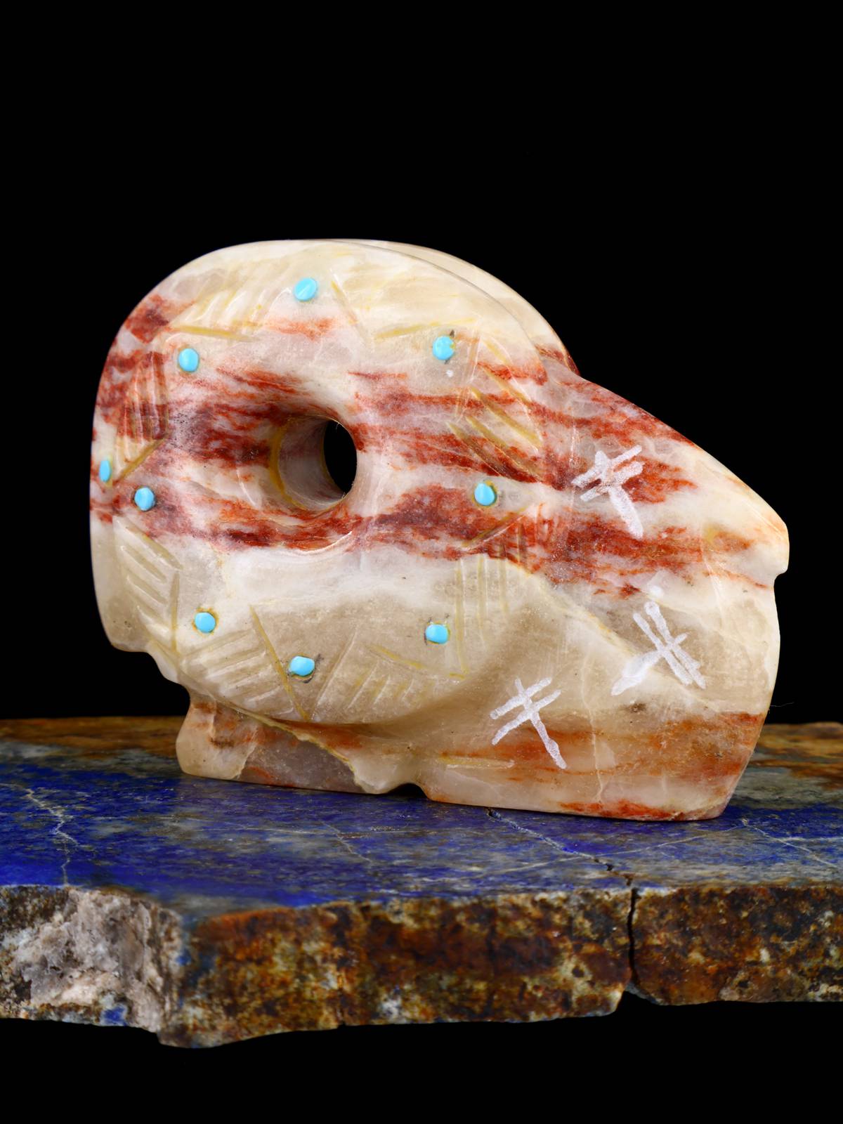 Onyx Ram Zuni Fetish - PuebloDirect.com