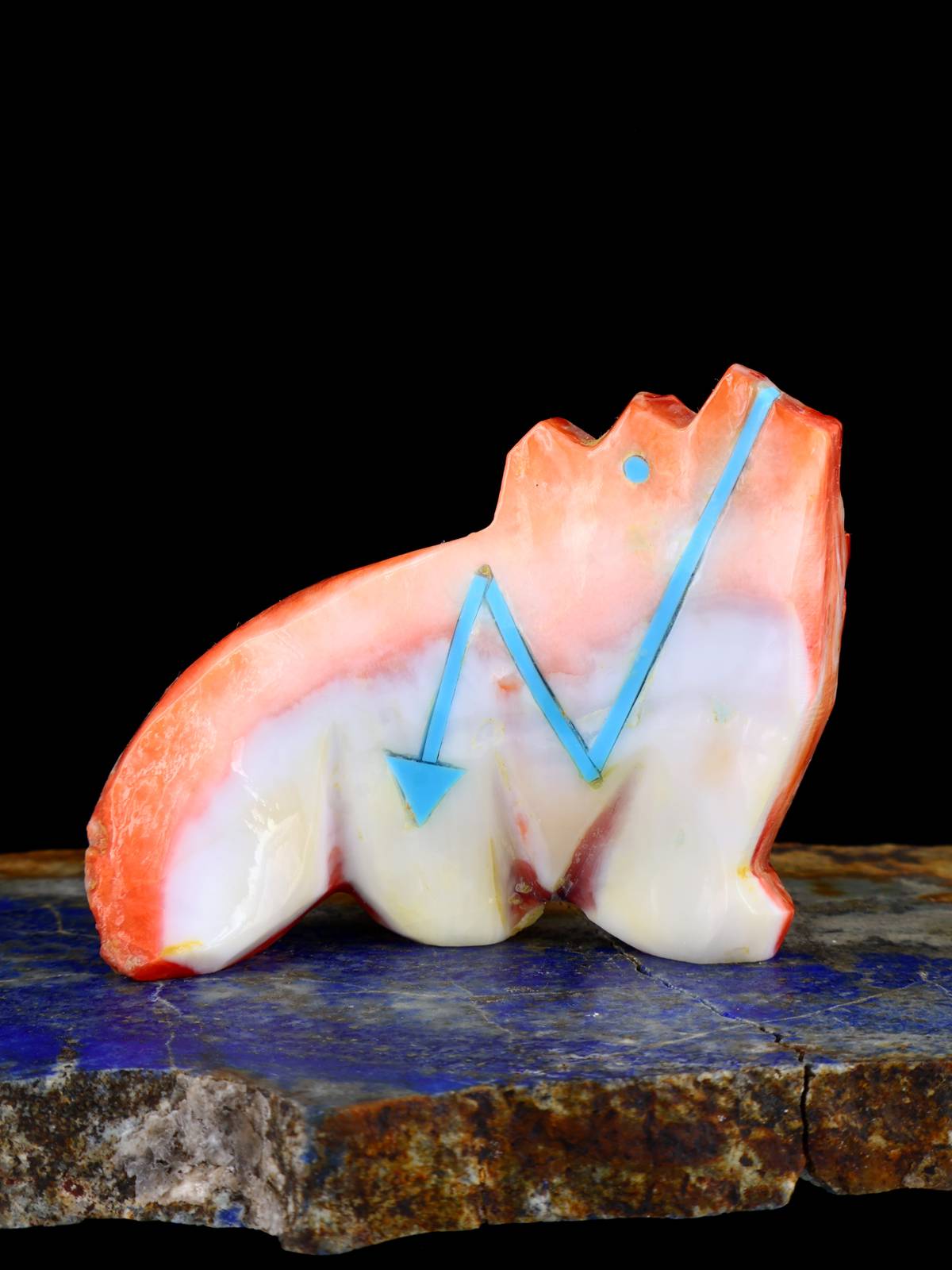 Spiny Oyster Coyote Zuni Fetish - PuebloDirect.com